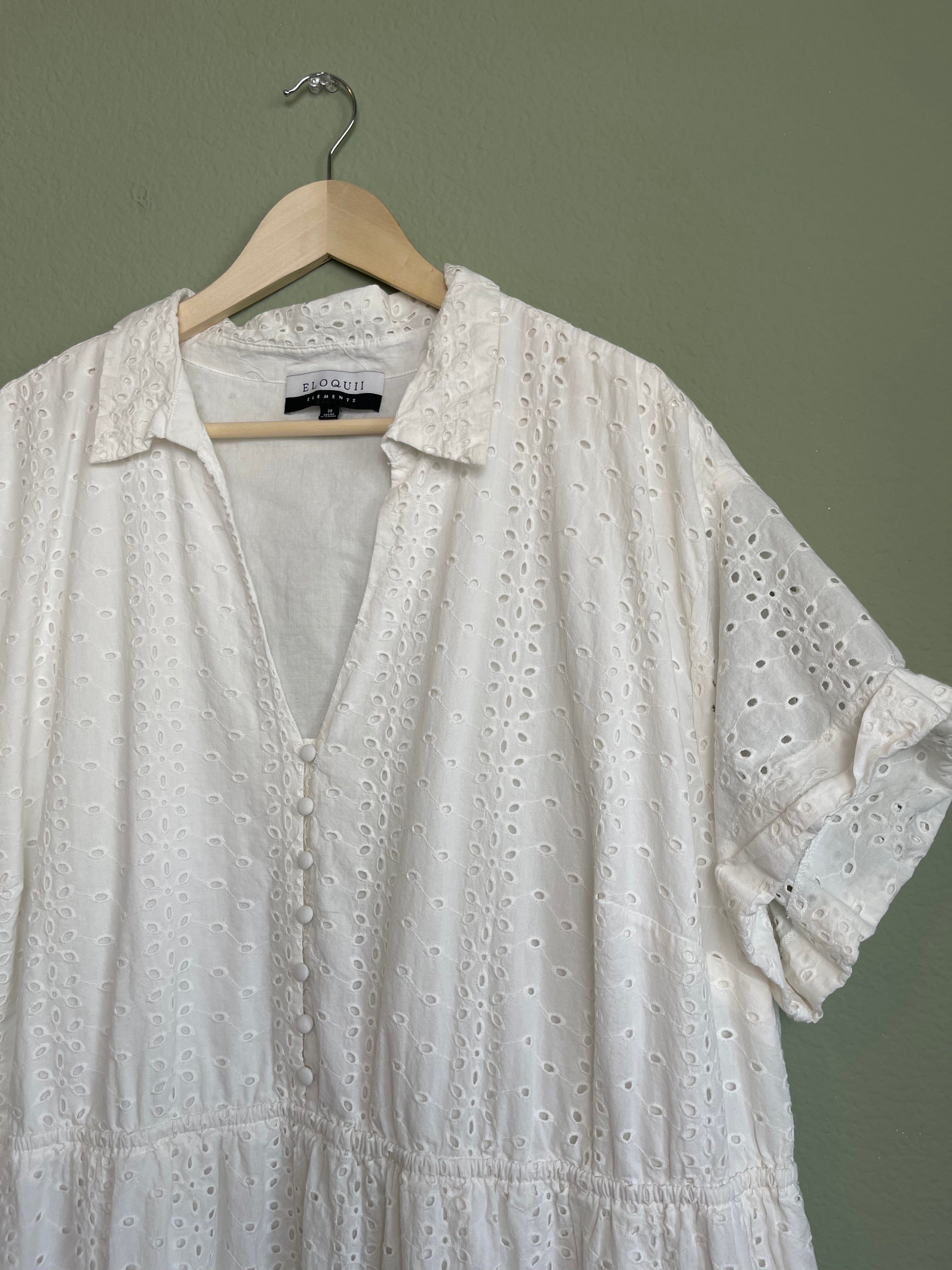 Eyelet Maxi Dress sz 28/4x