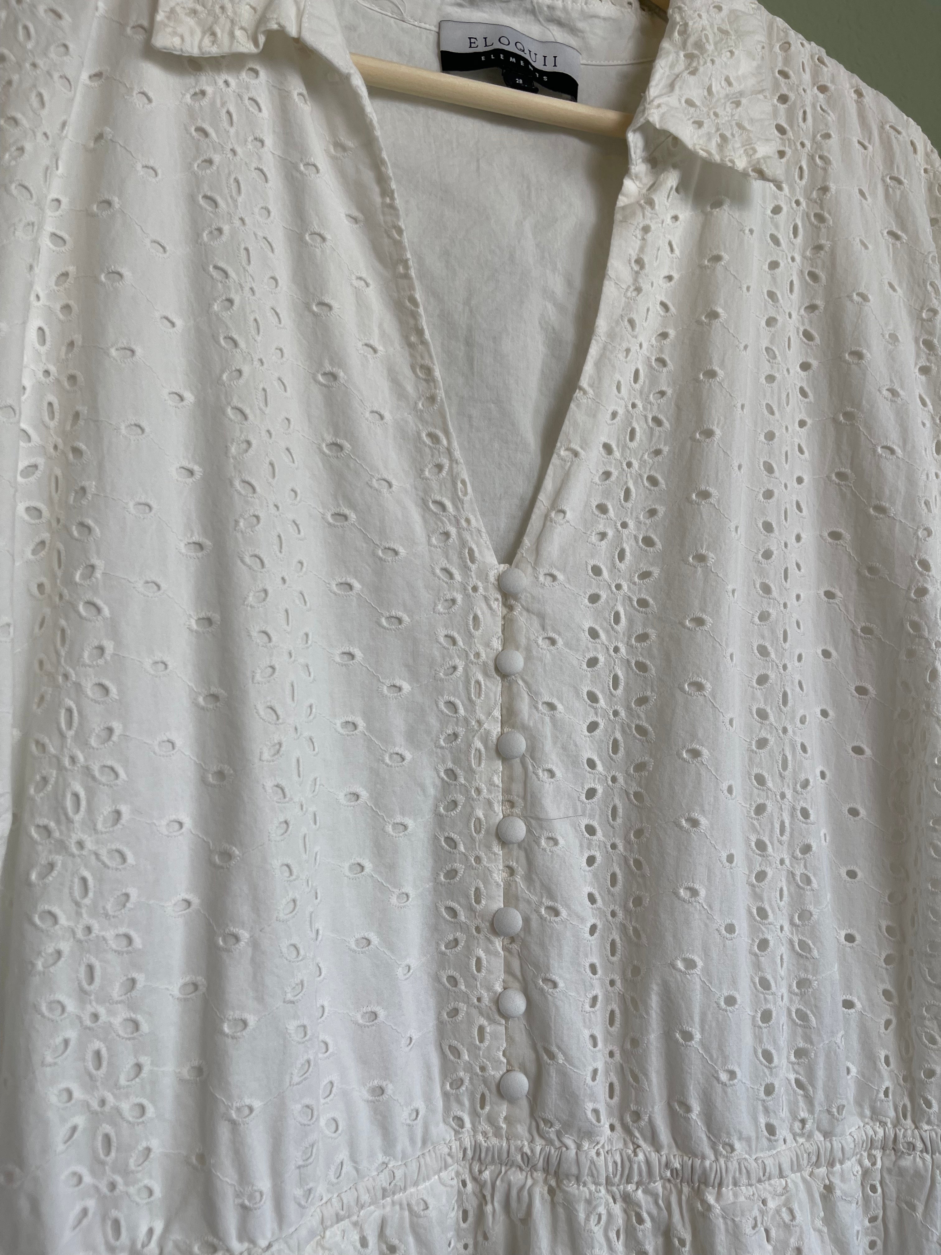 Eyelet Maxi Dress sz 28/4x