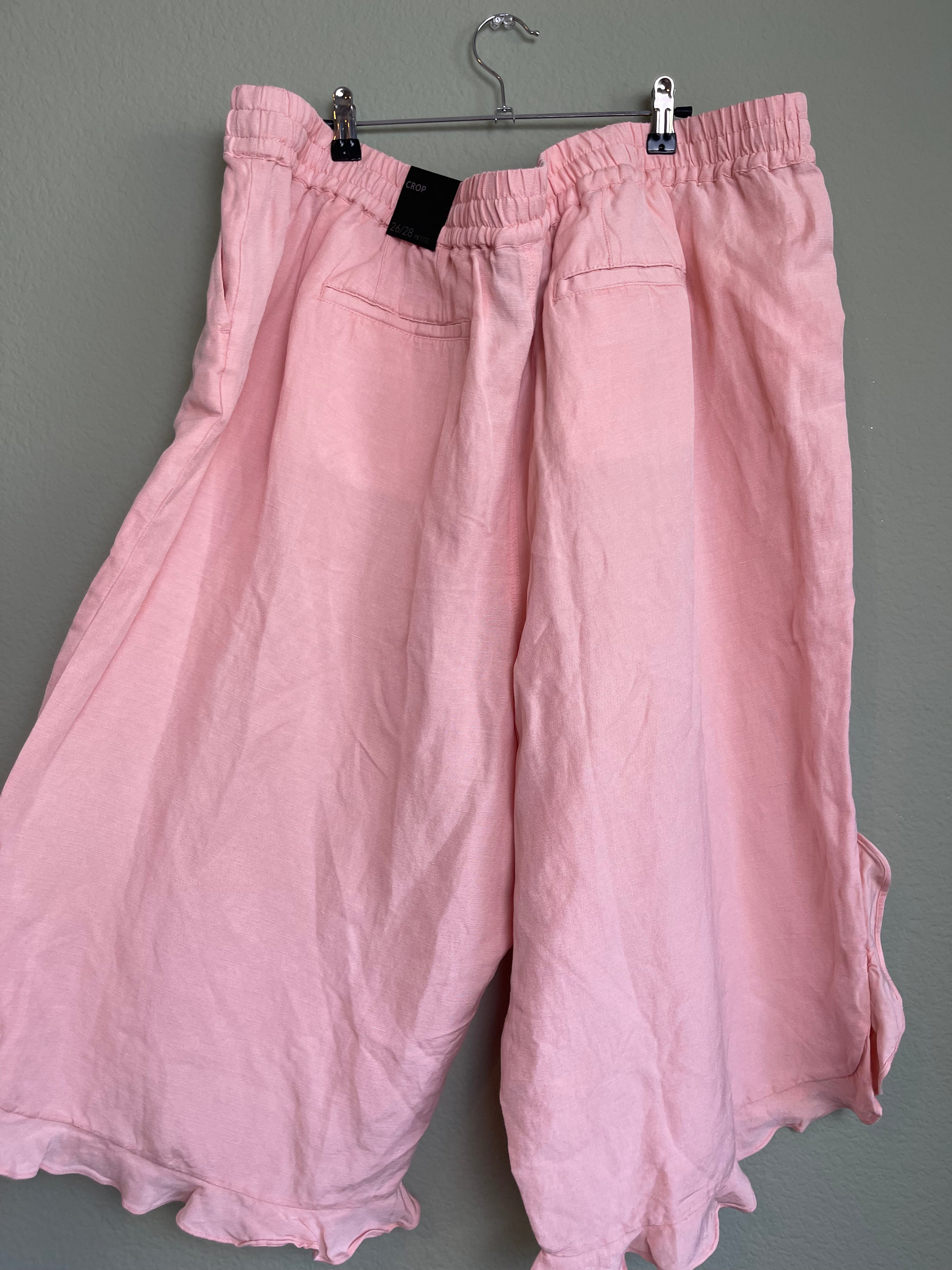 NWT Lettuce Hem Culotte Linen Blend Short sz 3x/4x