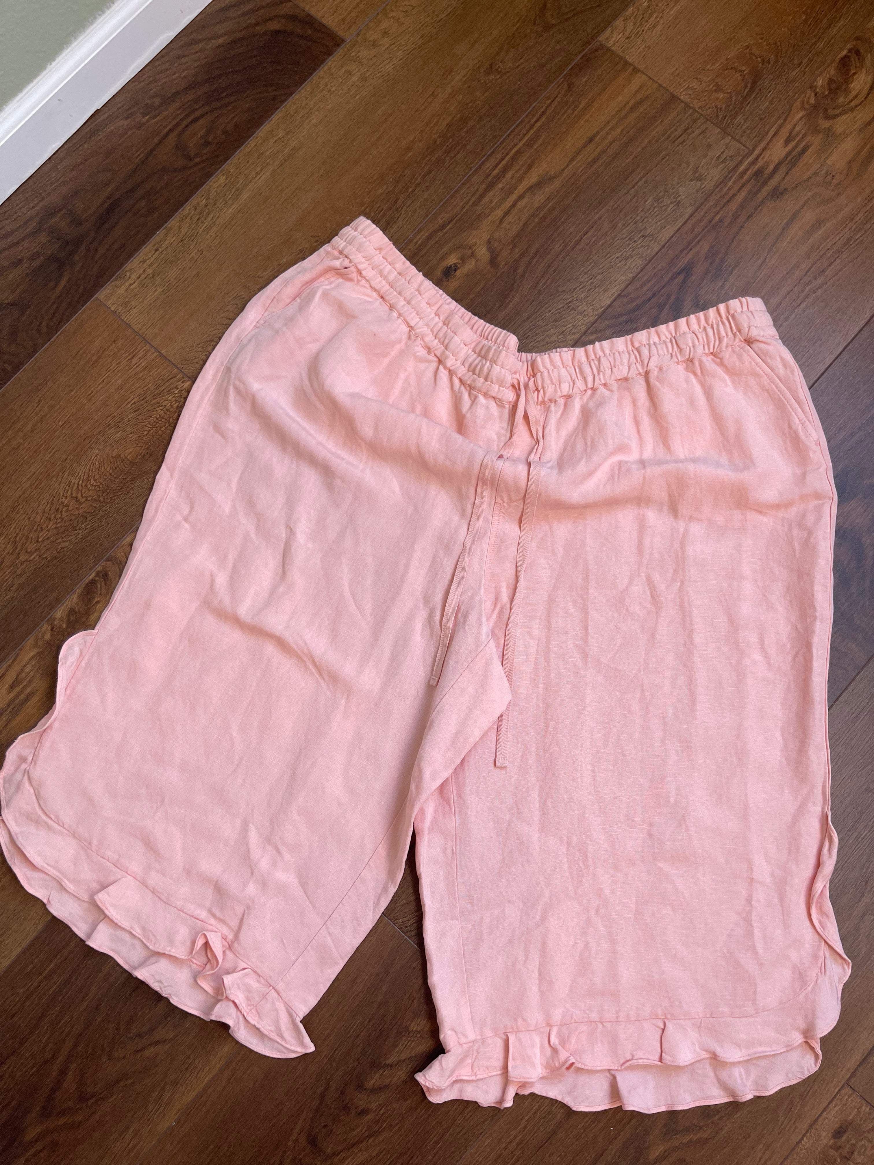 NWT Lettuce Hem Culotte Linen Blend Short sz 3x/4x