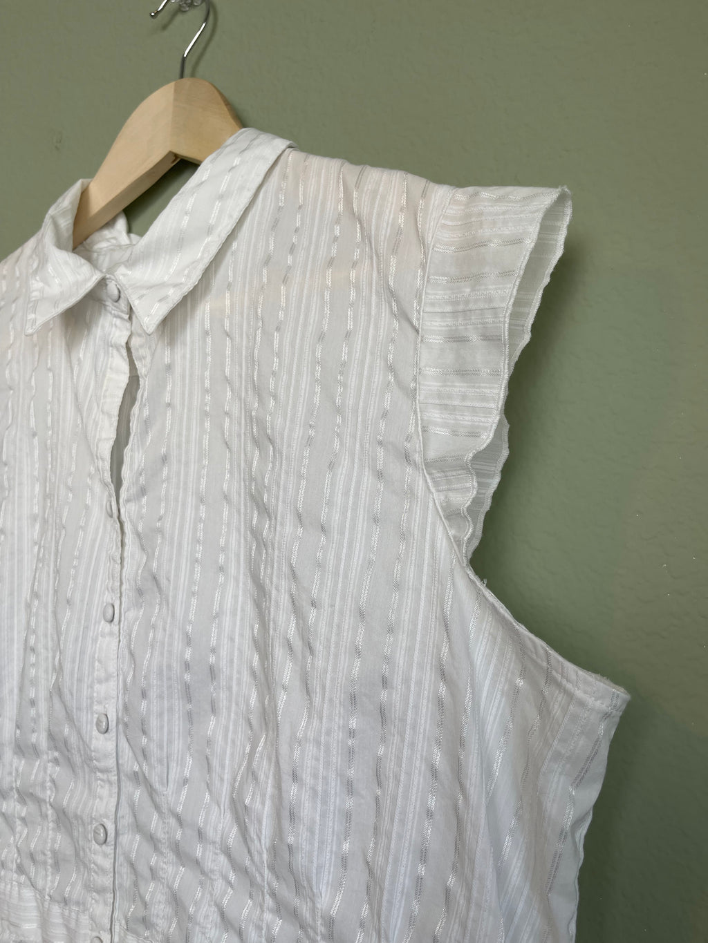 Vintage Cap Sleeve Button Front Blouse sz xxl
