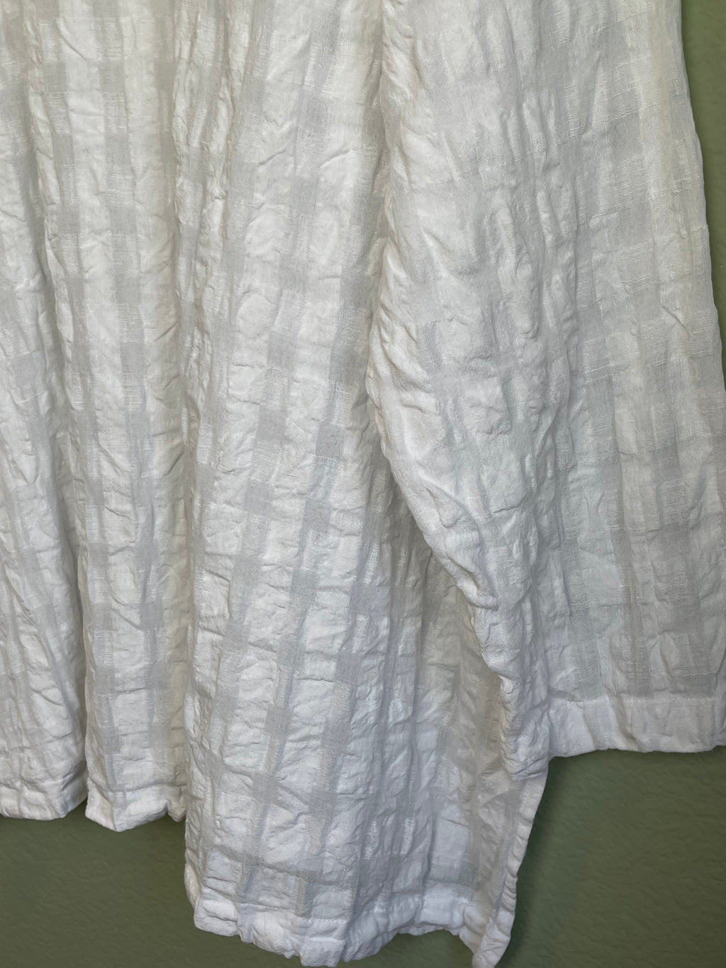 Linen Blend Button Front Tunic Blouse sz 4x