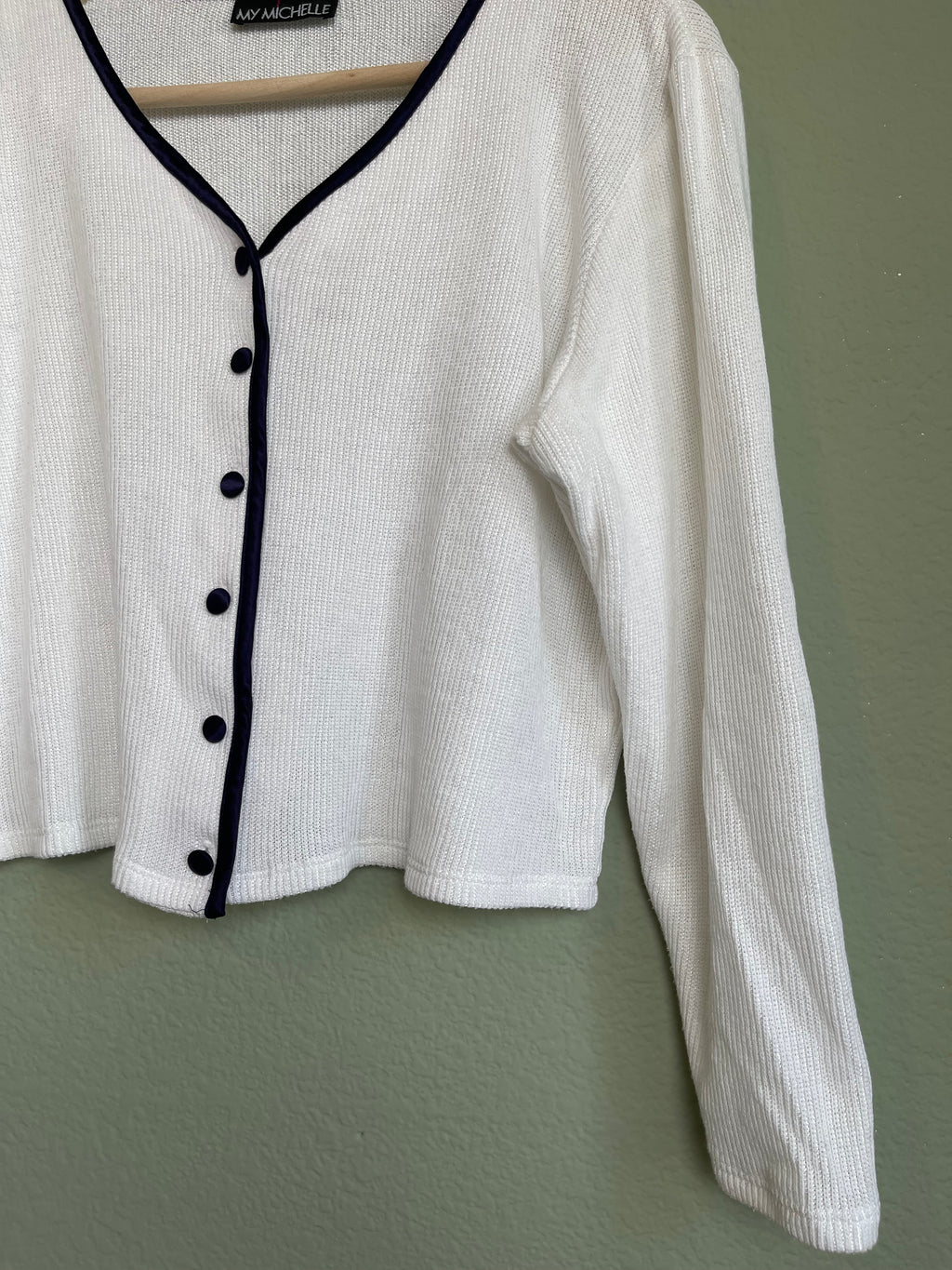 Vintage Long Sleeve Crop Button Down sz l/xl