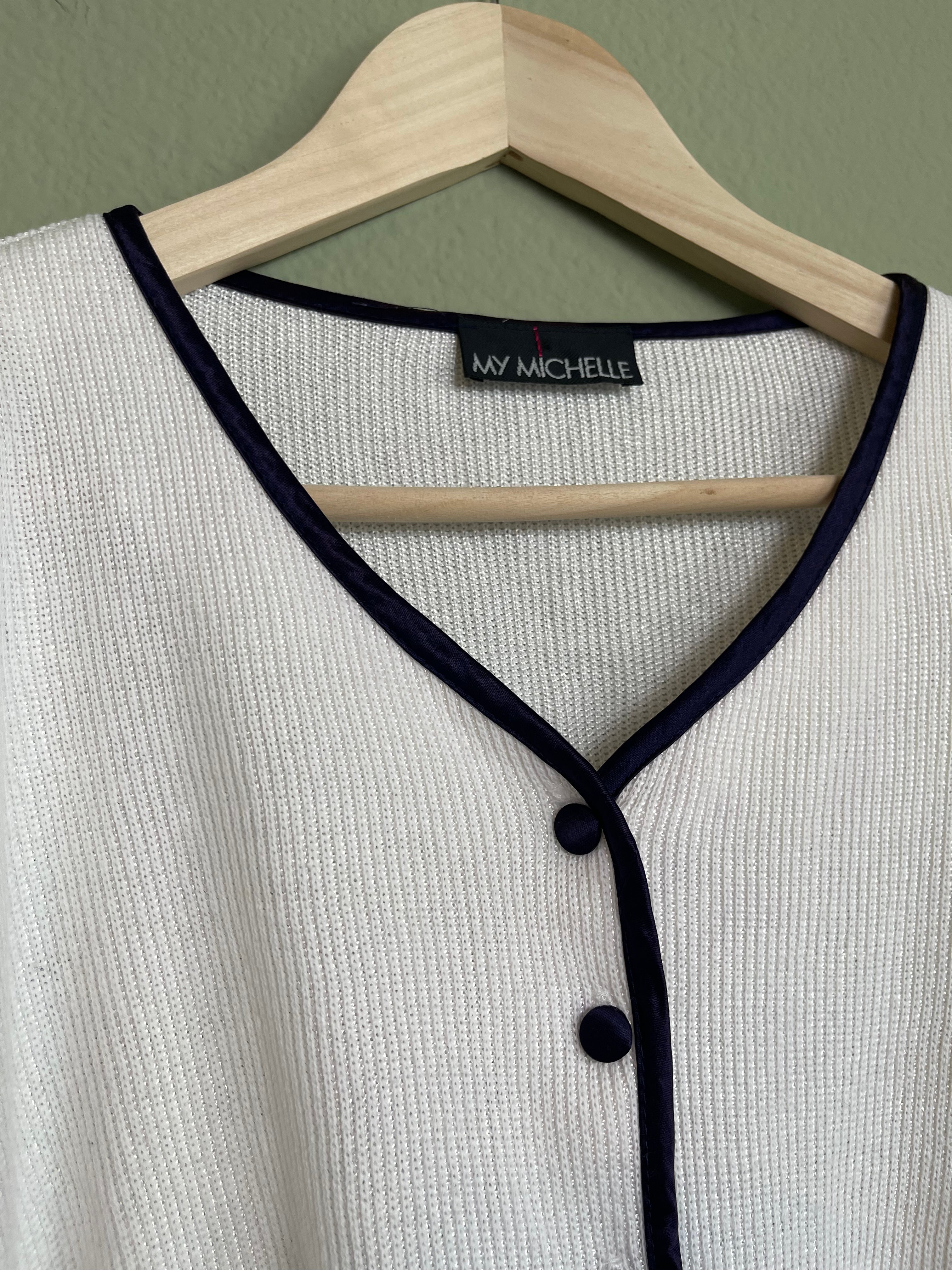 Vintage Long Sleeve Crop Button Down sz l/xl