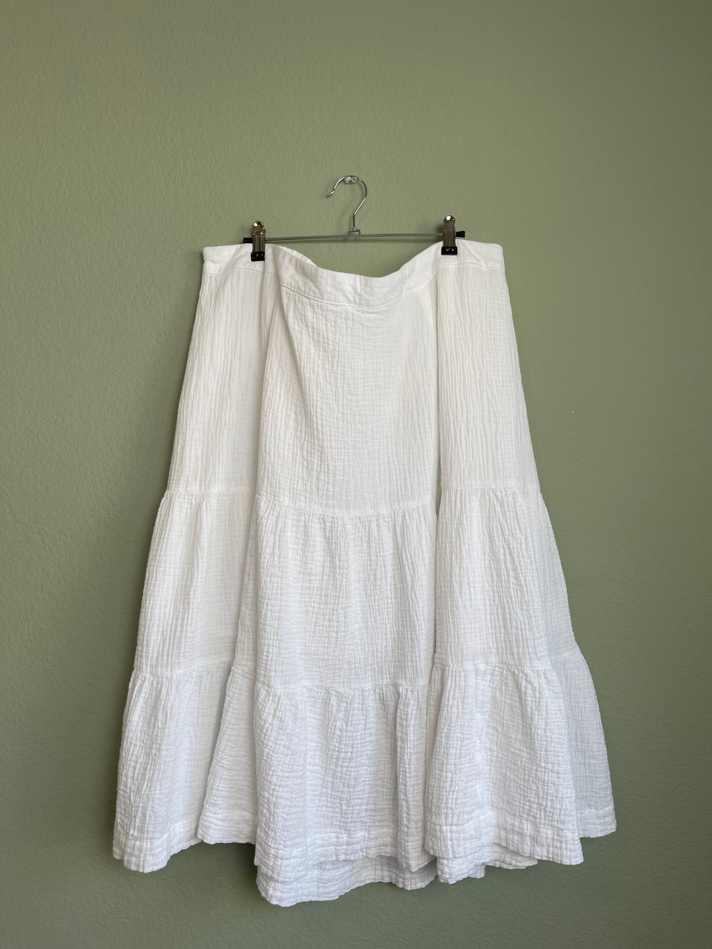 Cotton Tiered Midi/Maxi Skirt sz 2x