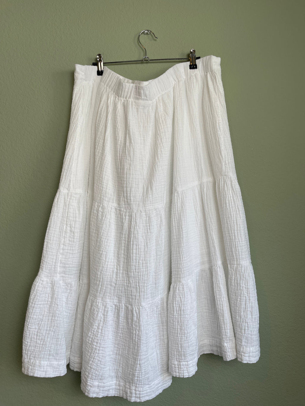 Cotton Tiered Midi/Maxi Skirt sz 2x