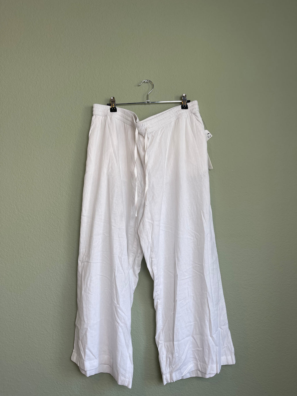 NWT Linen Blend Wide Leg Flowy Pant sz xl