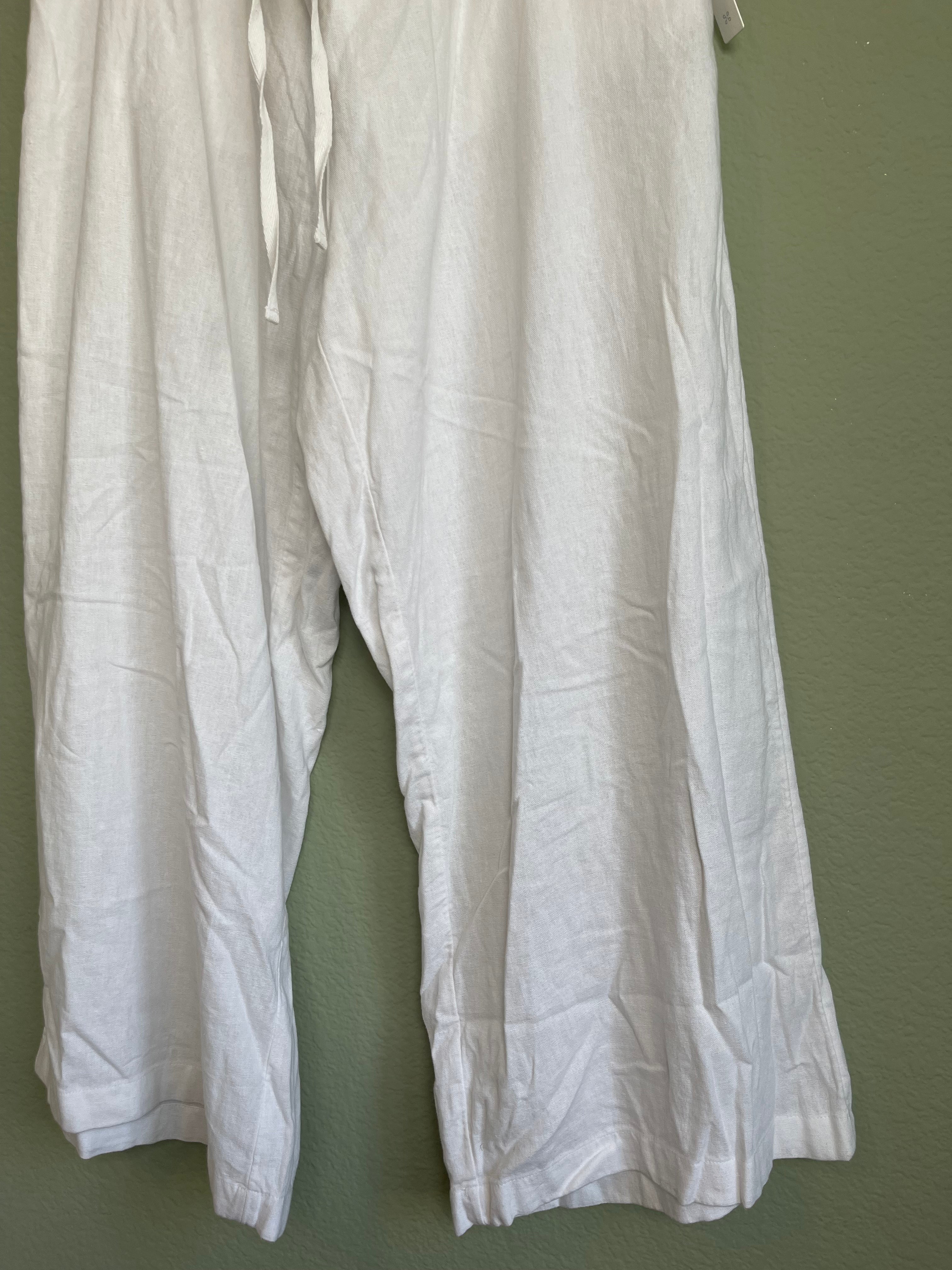 NWT Linen Blend Wide Leg Flowy Pant sz xl