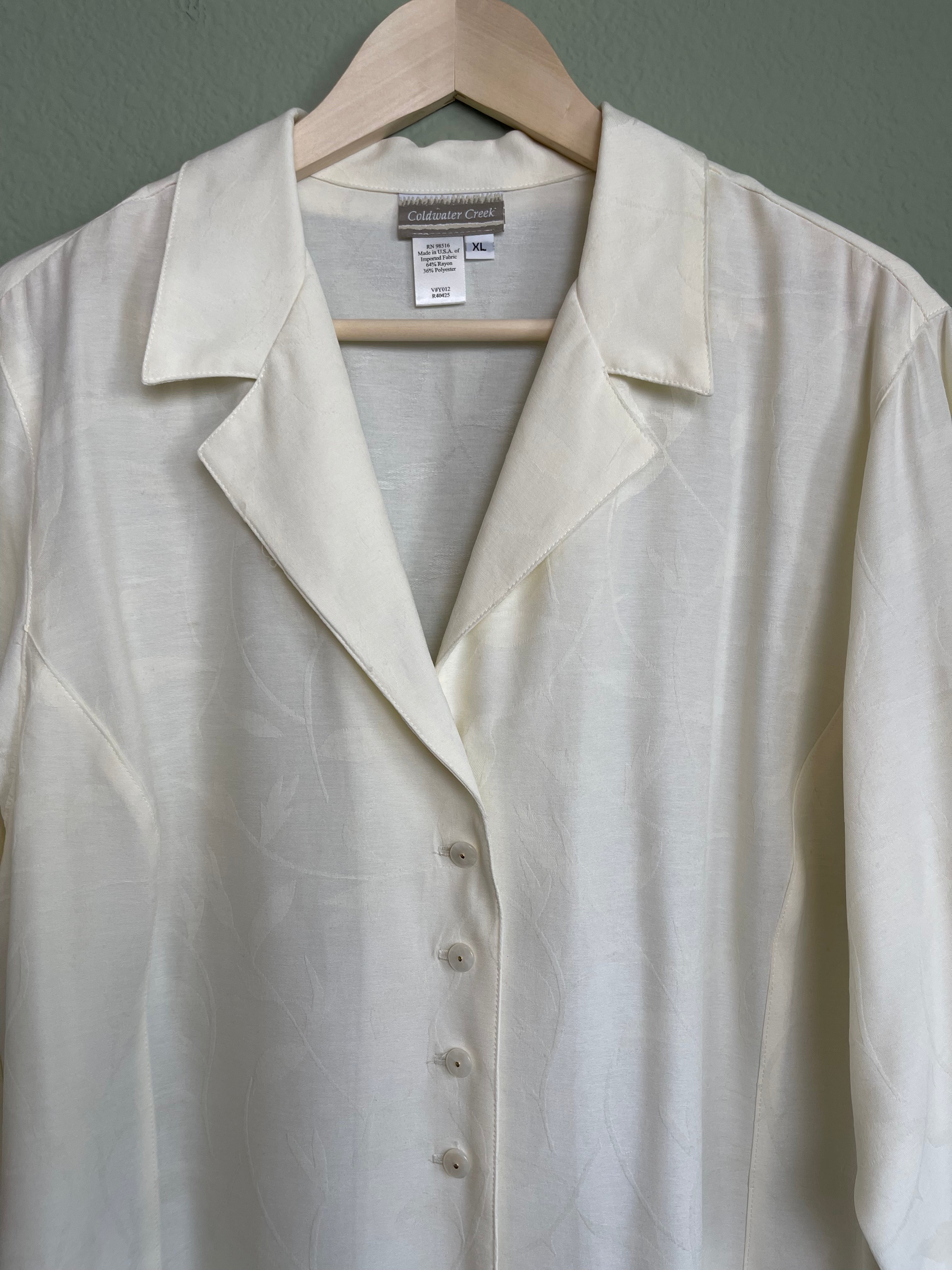 Vintage Coldwater Creek Button Front Blouse sz xl
