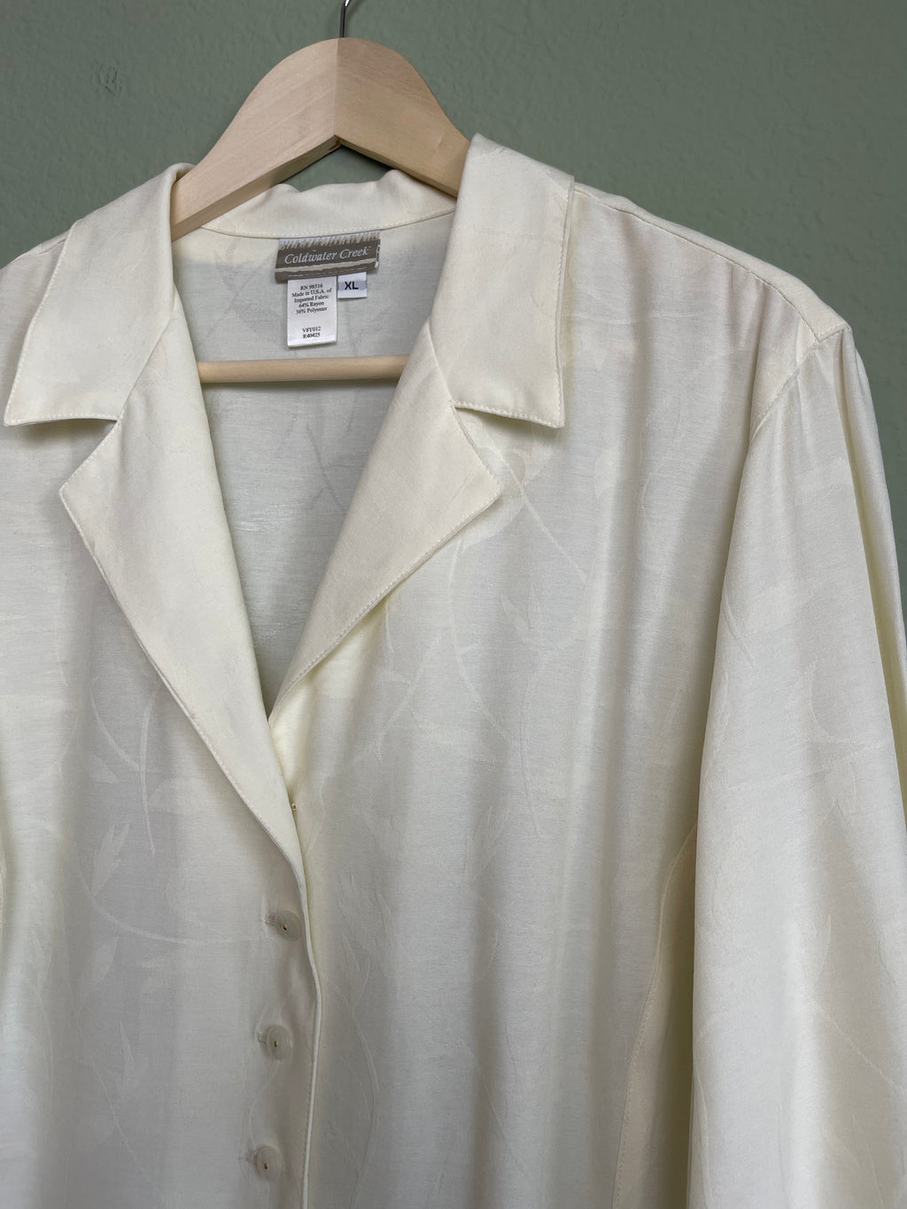 Vintage Coldwater Creek Button Front Blouse sz xl