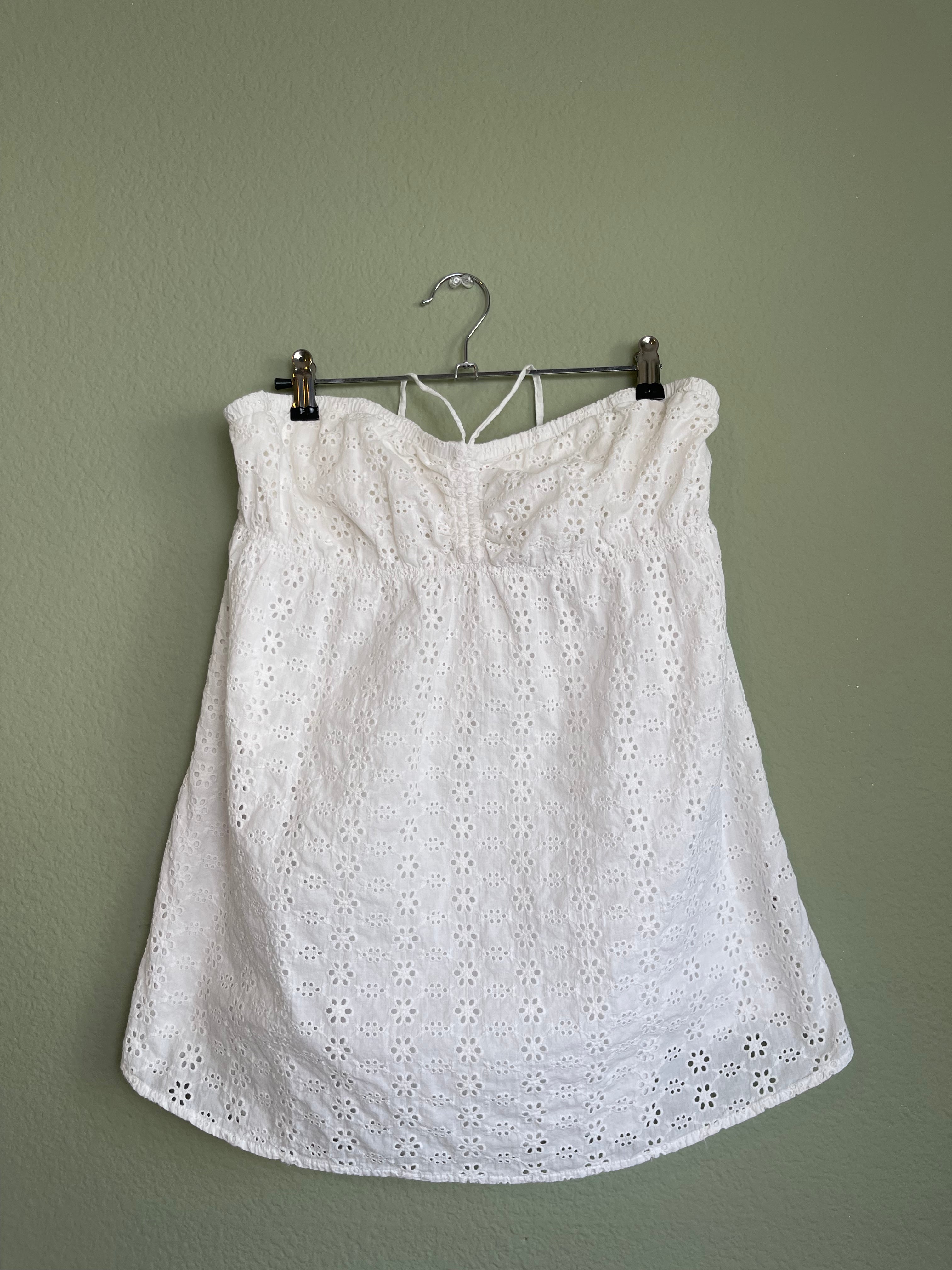 Retro Aero Eyelet Halter Tunic sz xl