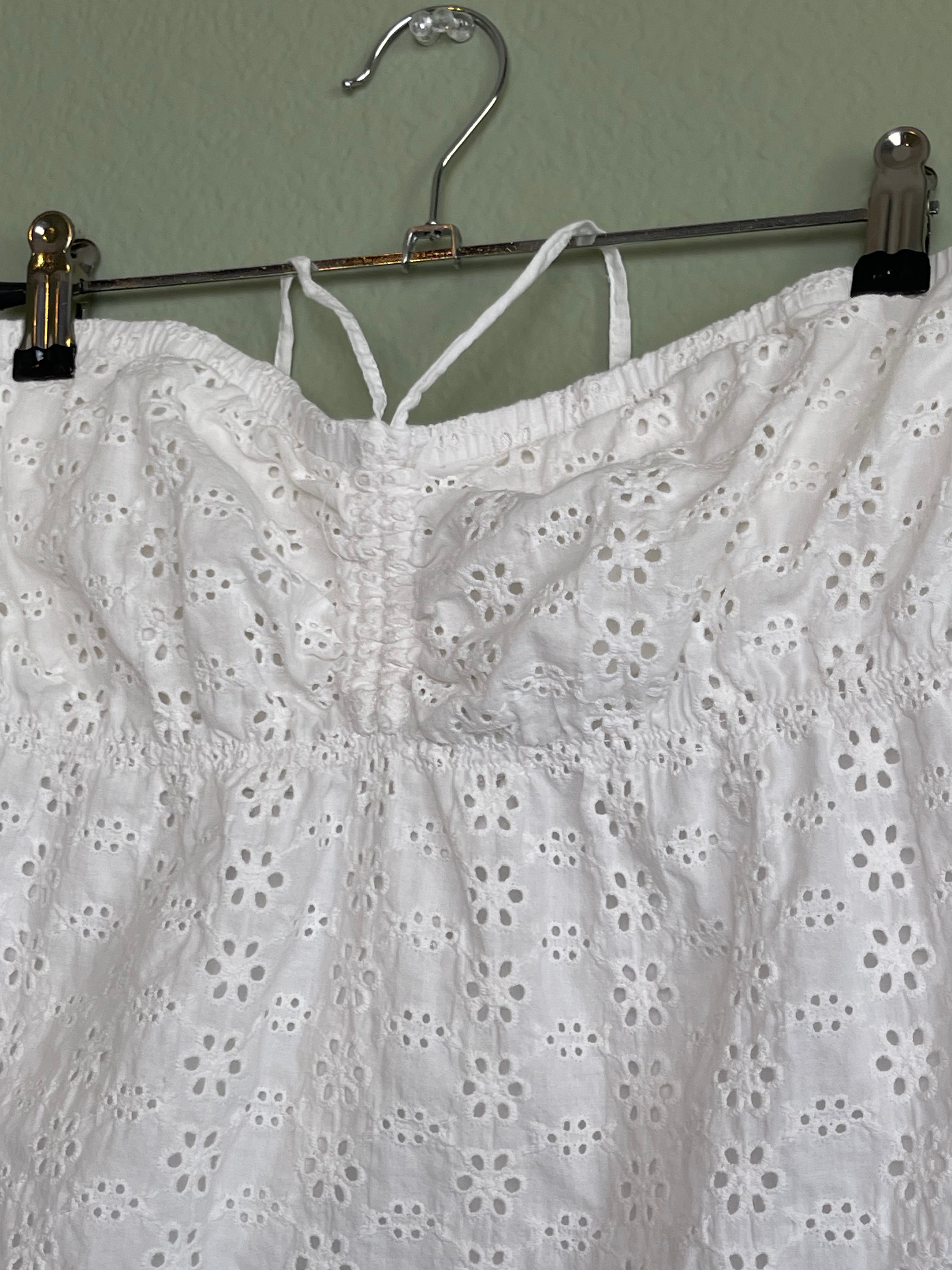 Retro Aero Eyelet Halter Tunic sz xl