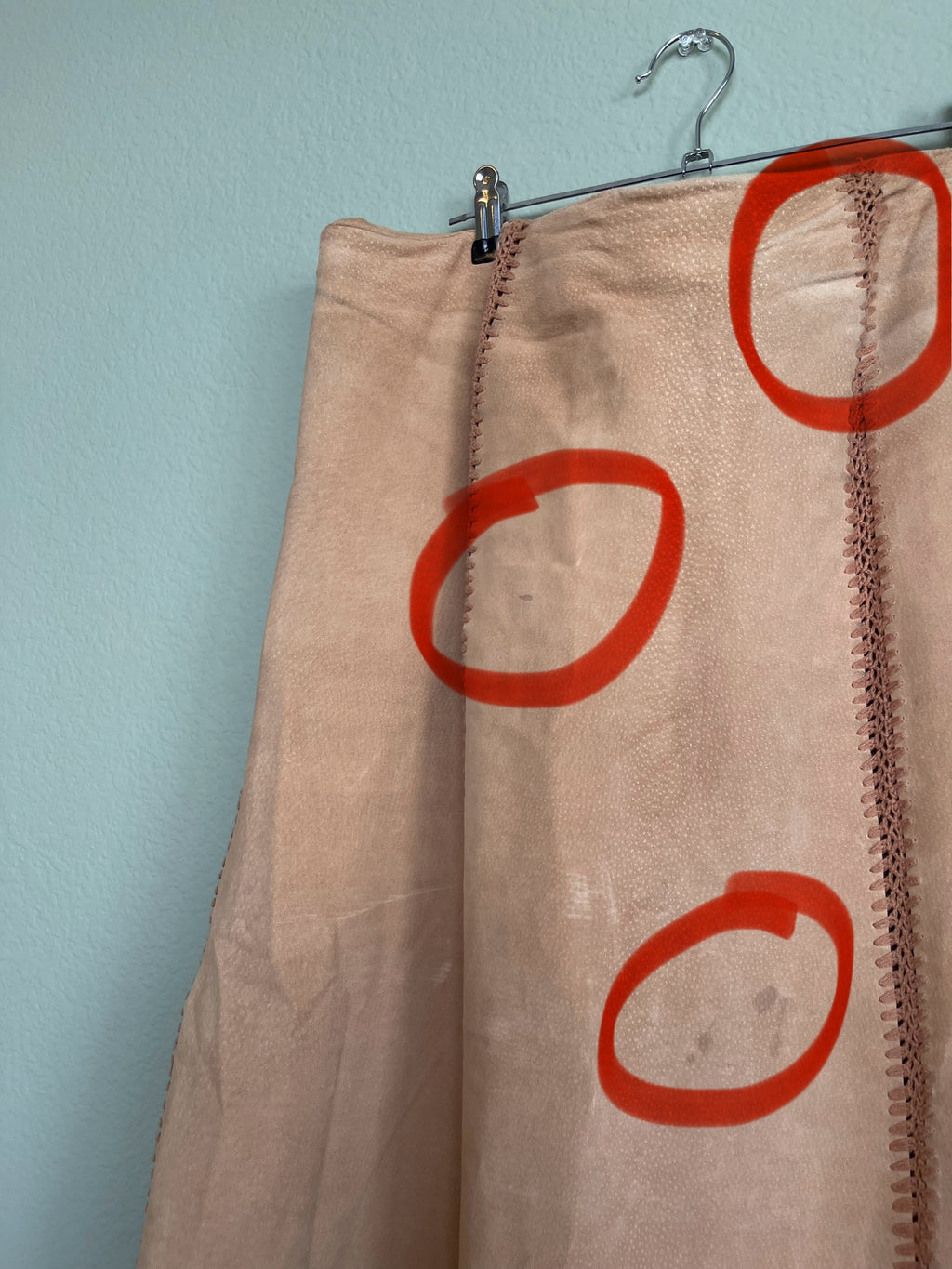 Vintage Suede Leather Maxi/Midi Skirt sz 16/18