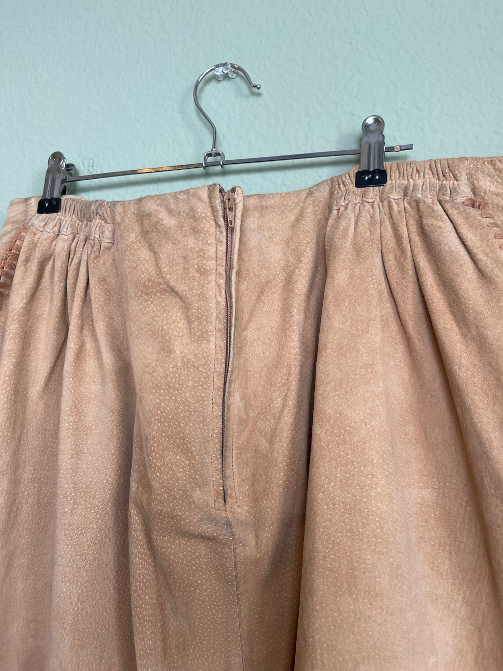 Vintage Suede Leather Maxi/Midi Skirt sz 16/18