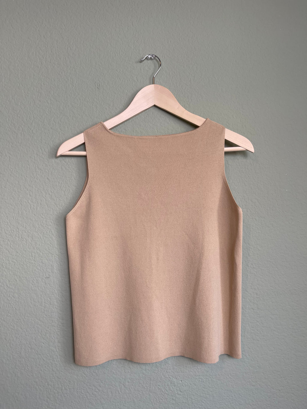 Vintage Beige High Neck Tank sz L