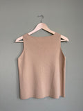 Vintage Beige High Neck Tank sz L