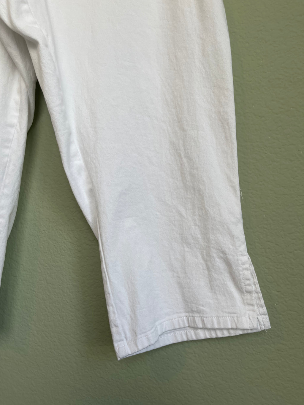 Vintage Stretch White Capri Pant sz xl