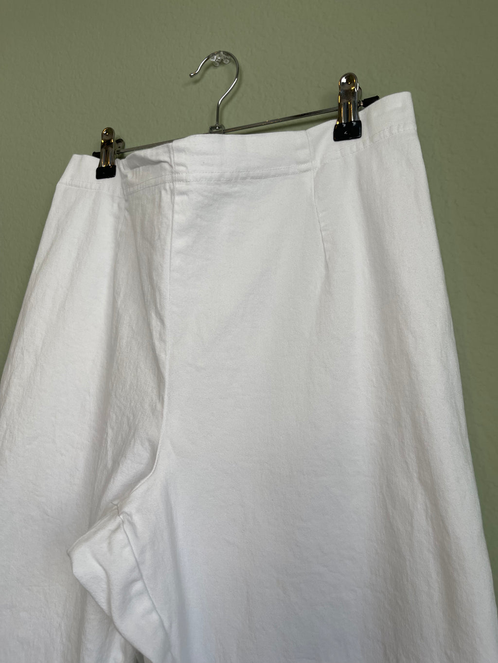Vintage Stretch White Capri Pant sz xl
