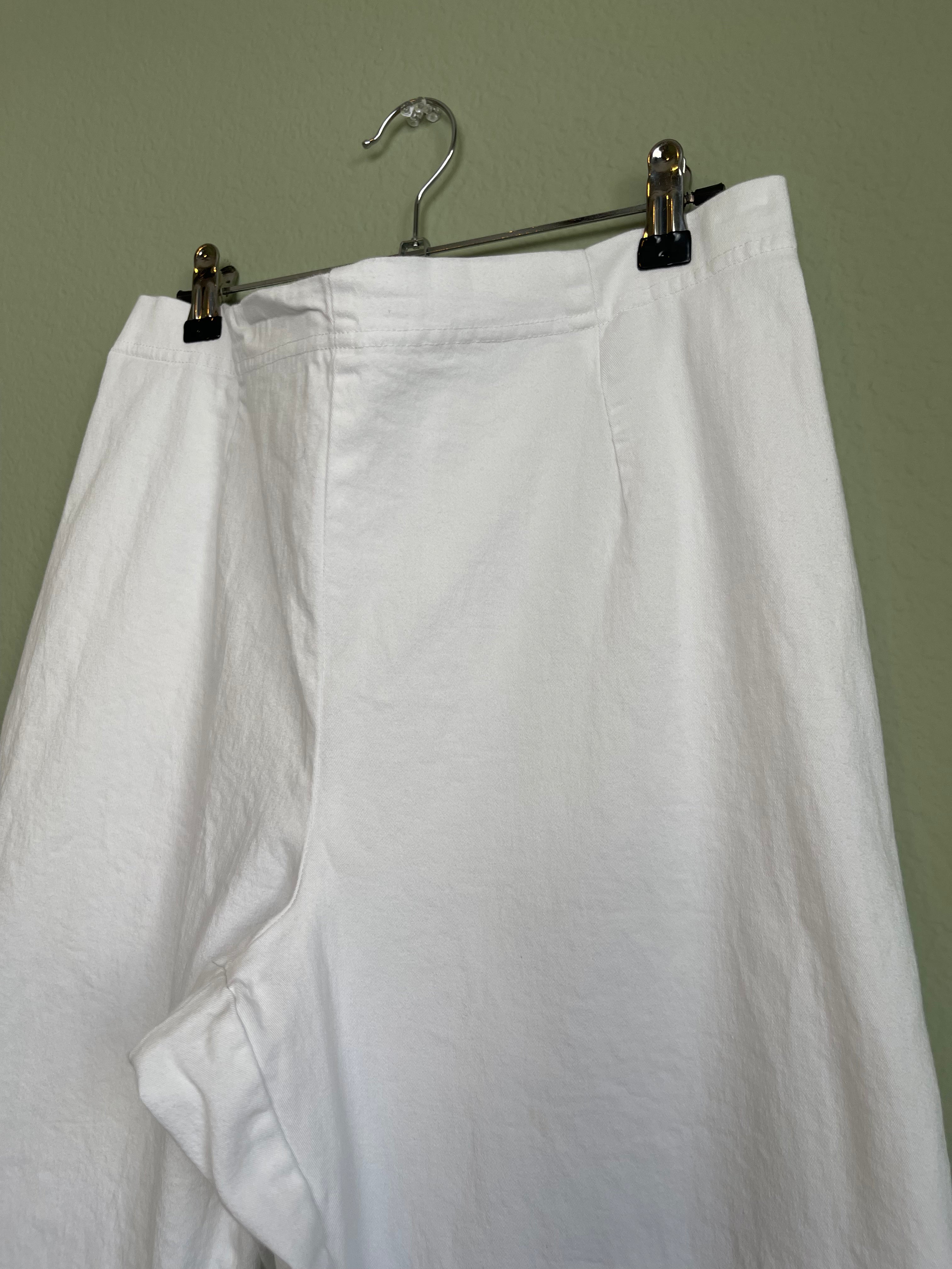Vintage Stretch White Capri Pant sz xl