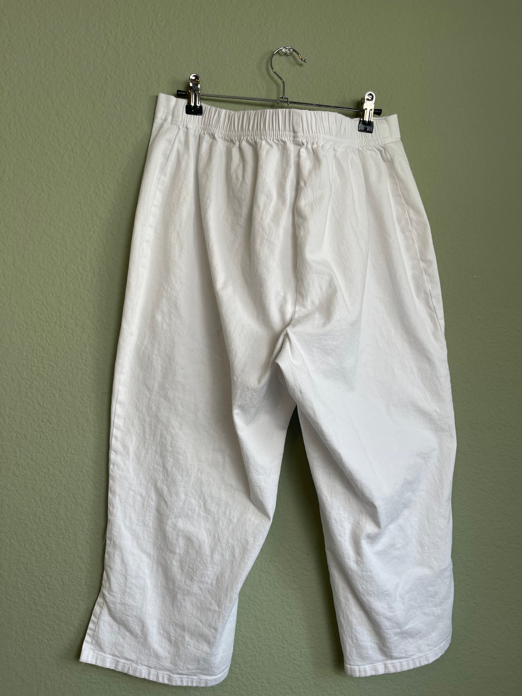 Vintage Stretch White Capri Pant sz xl