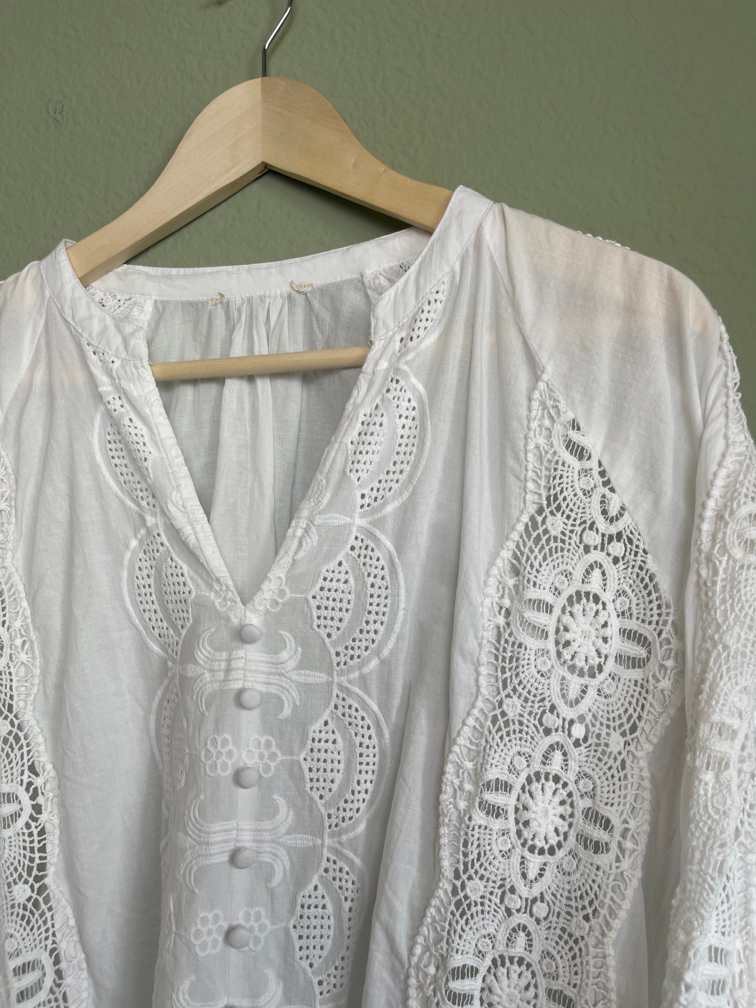 Cottage Core Balloon Sleeve Blouse sz xl/1x