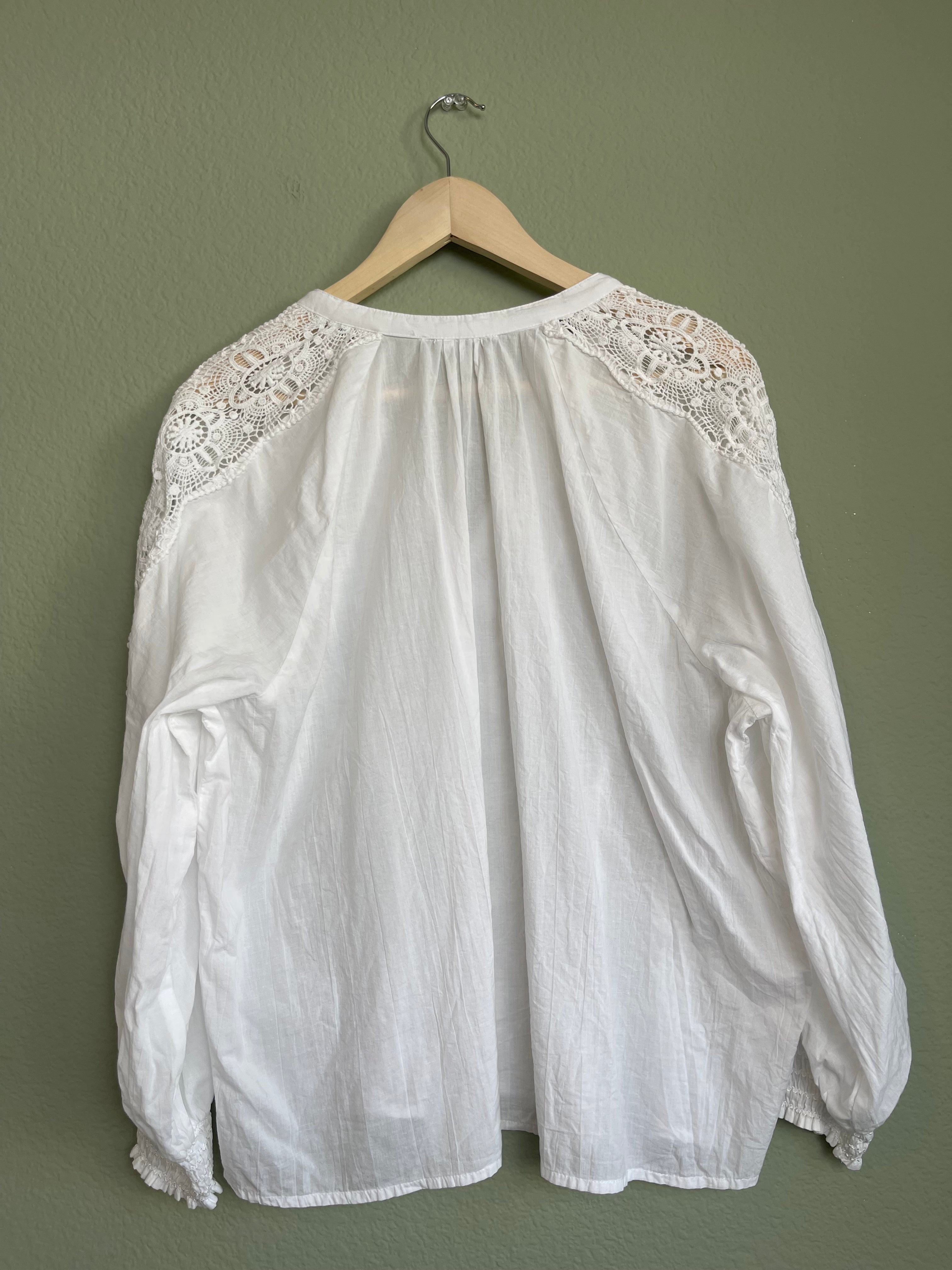 Cottage Core Balloon Sleeve Blouse sz xl/1x