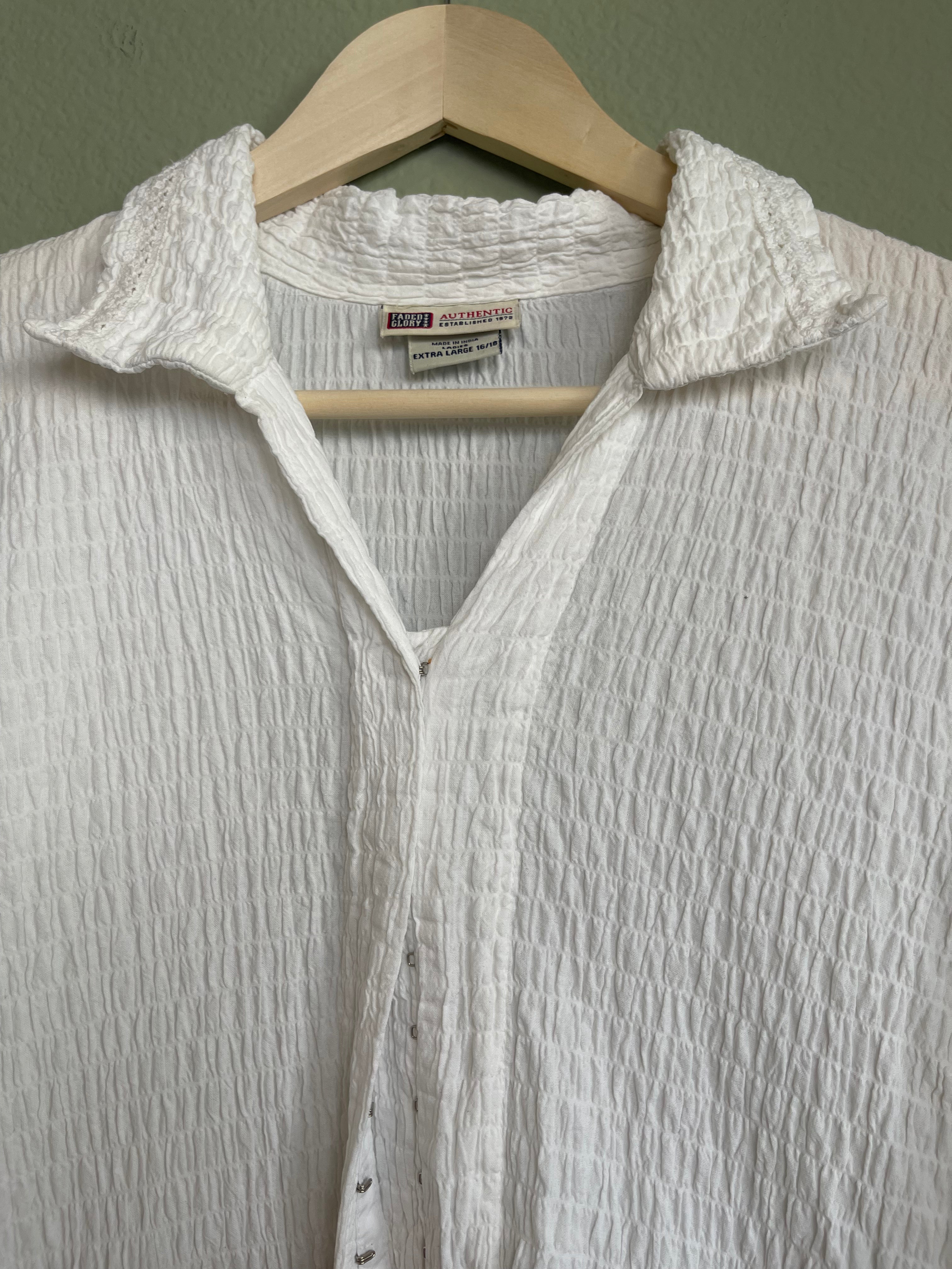 Vintage Cottage Core Cotton Maxi Dress sz xl