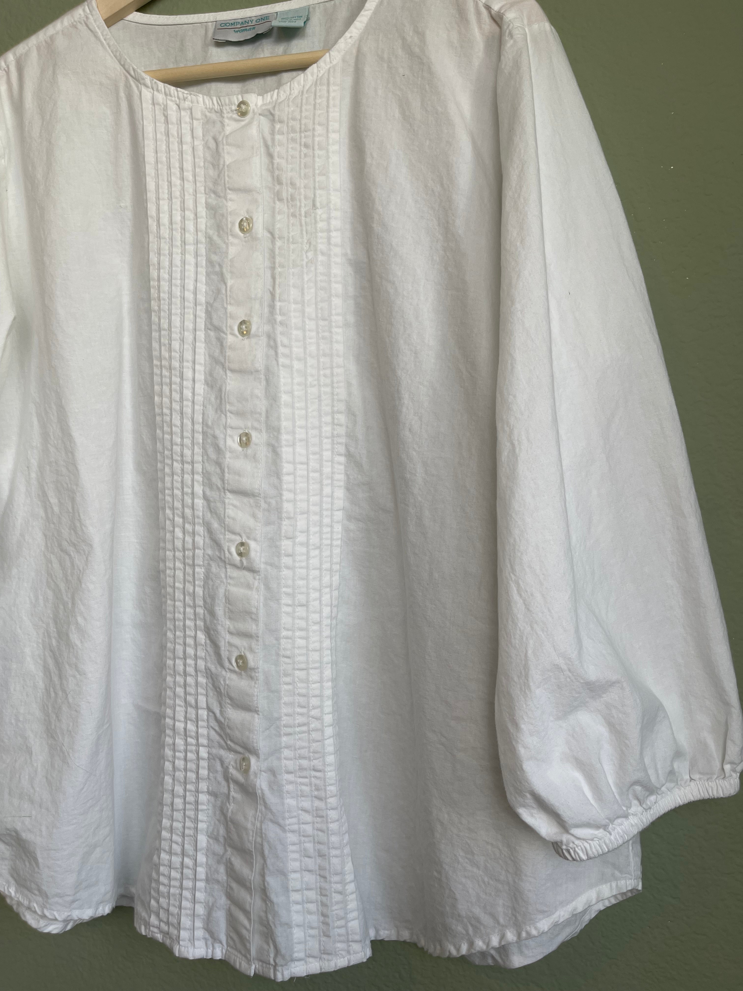 Vintage Button Front Boxy Blouse sz xl-1x