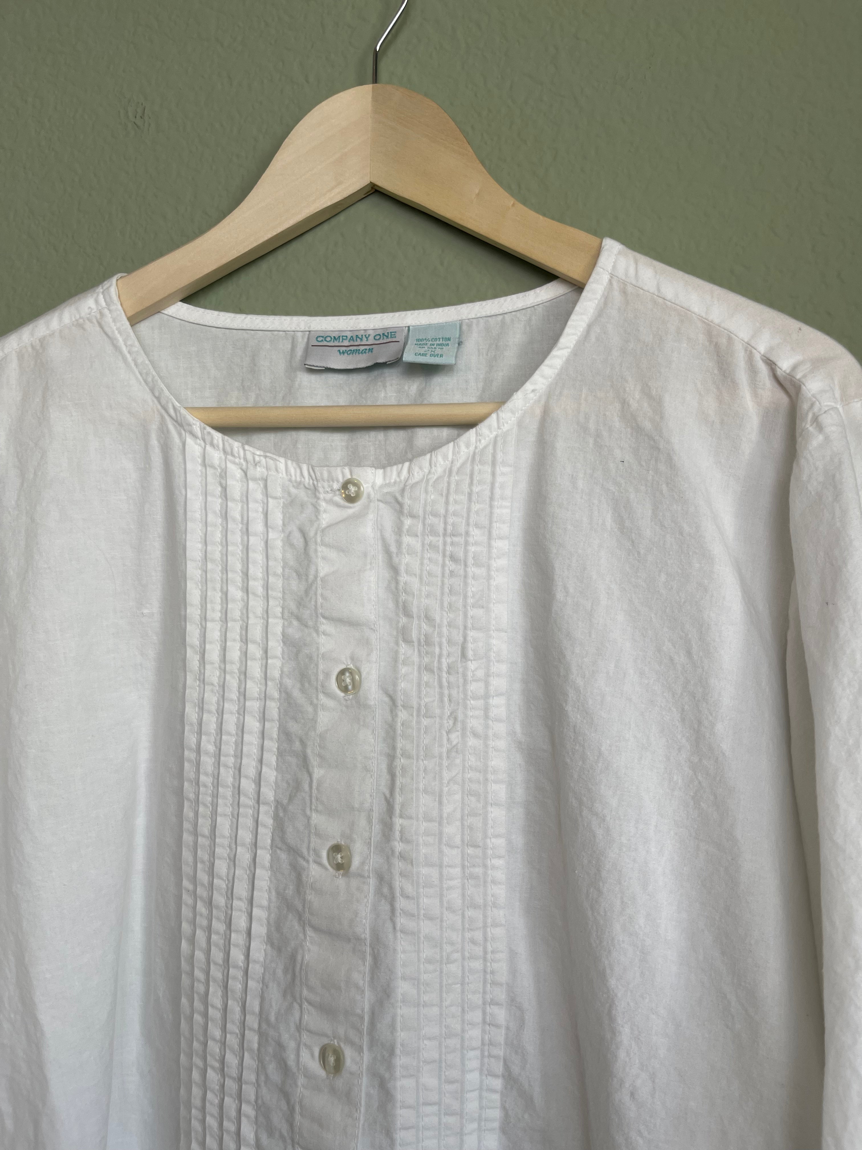 Vintage Button Front Boxy Blouse sz xl-1x