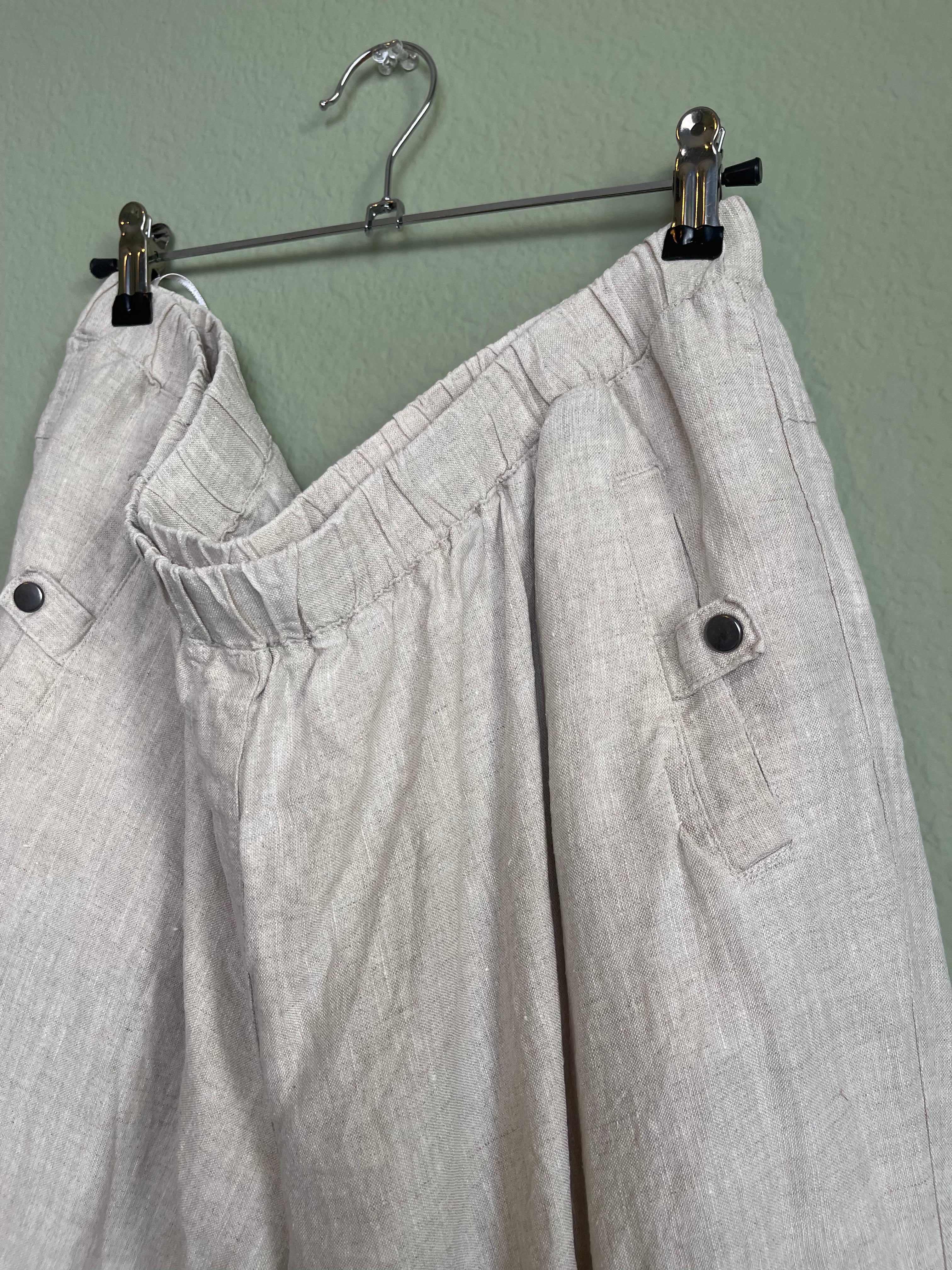 Linen Flowy Capri Pant sz xl-1xl