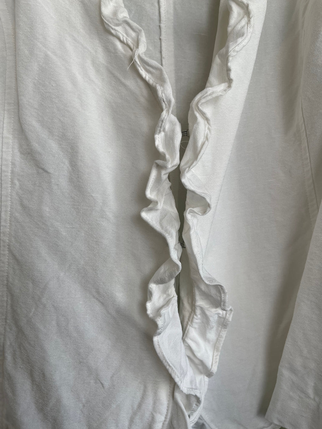 Retro Linen Blend At-The-Waist Blouse sz xl-1x