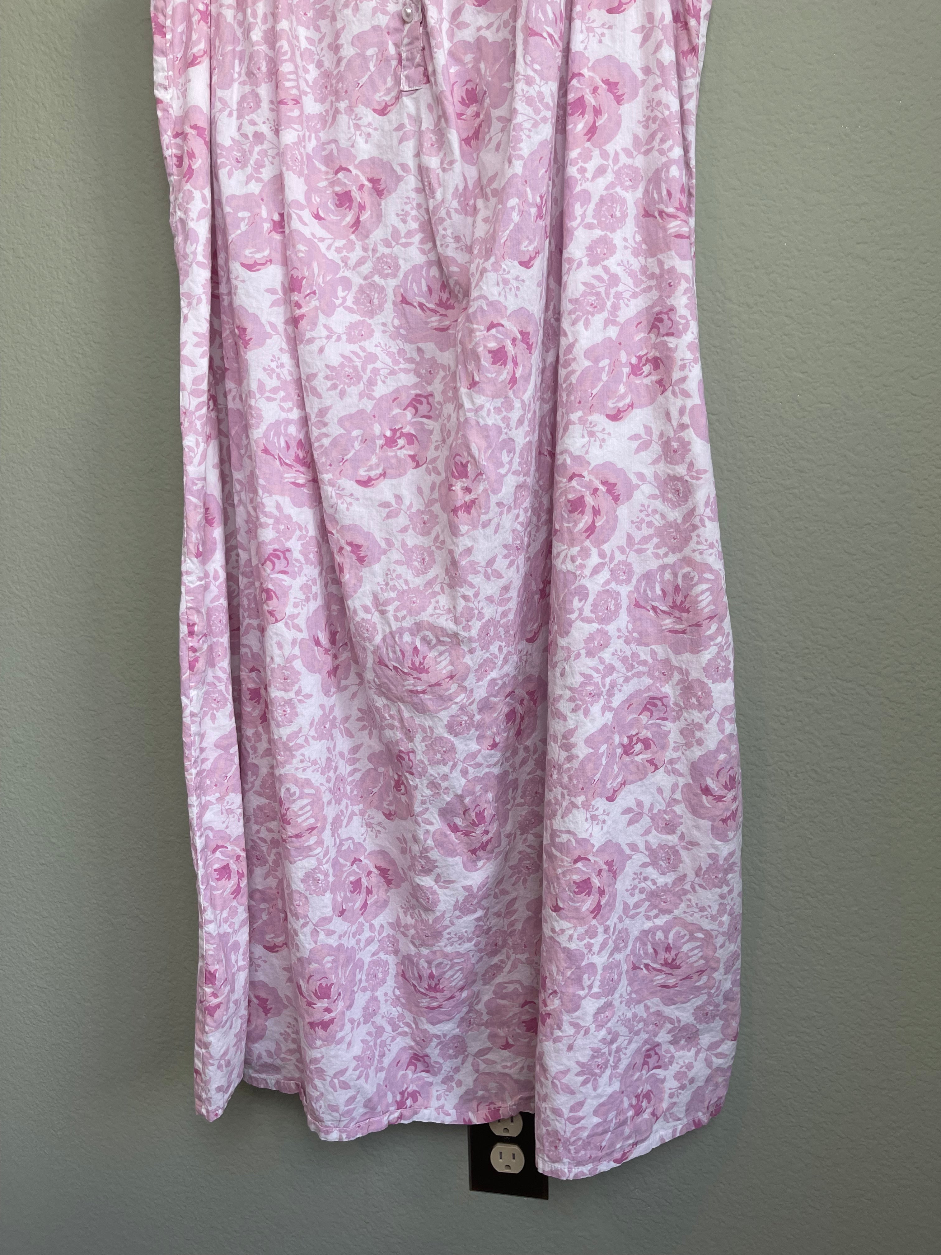 Vintage Floral Lace Trim House Dress sz 2x