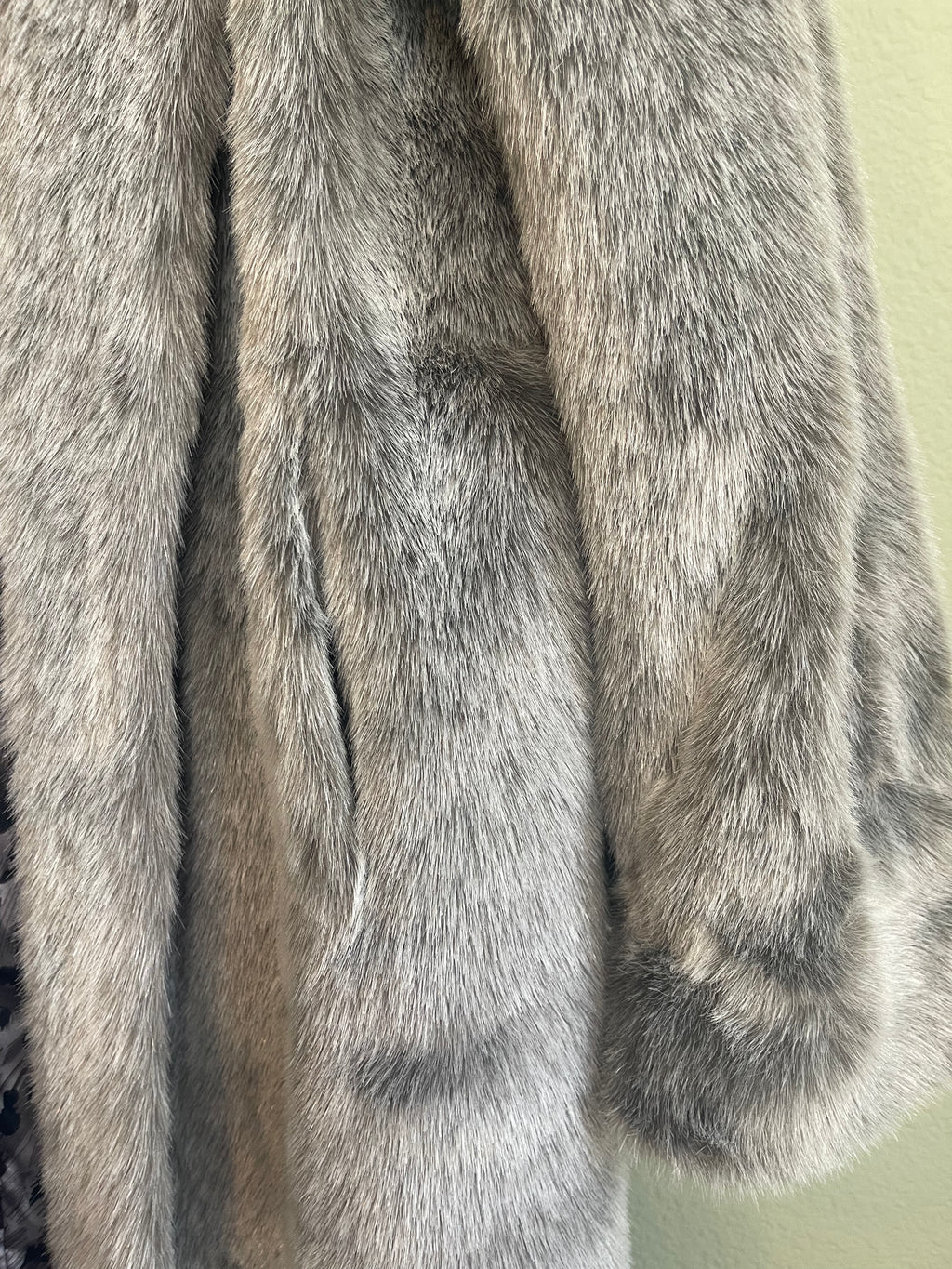 Vintage Faux Fur Dennis Basso Long Coat sz L-1x