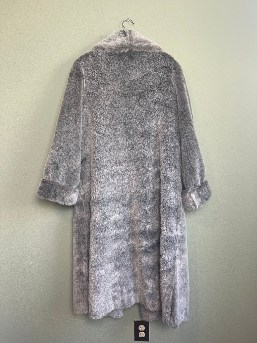 Vintage Faux Fur Dennis Basso Long Coat sz L-1x