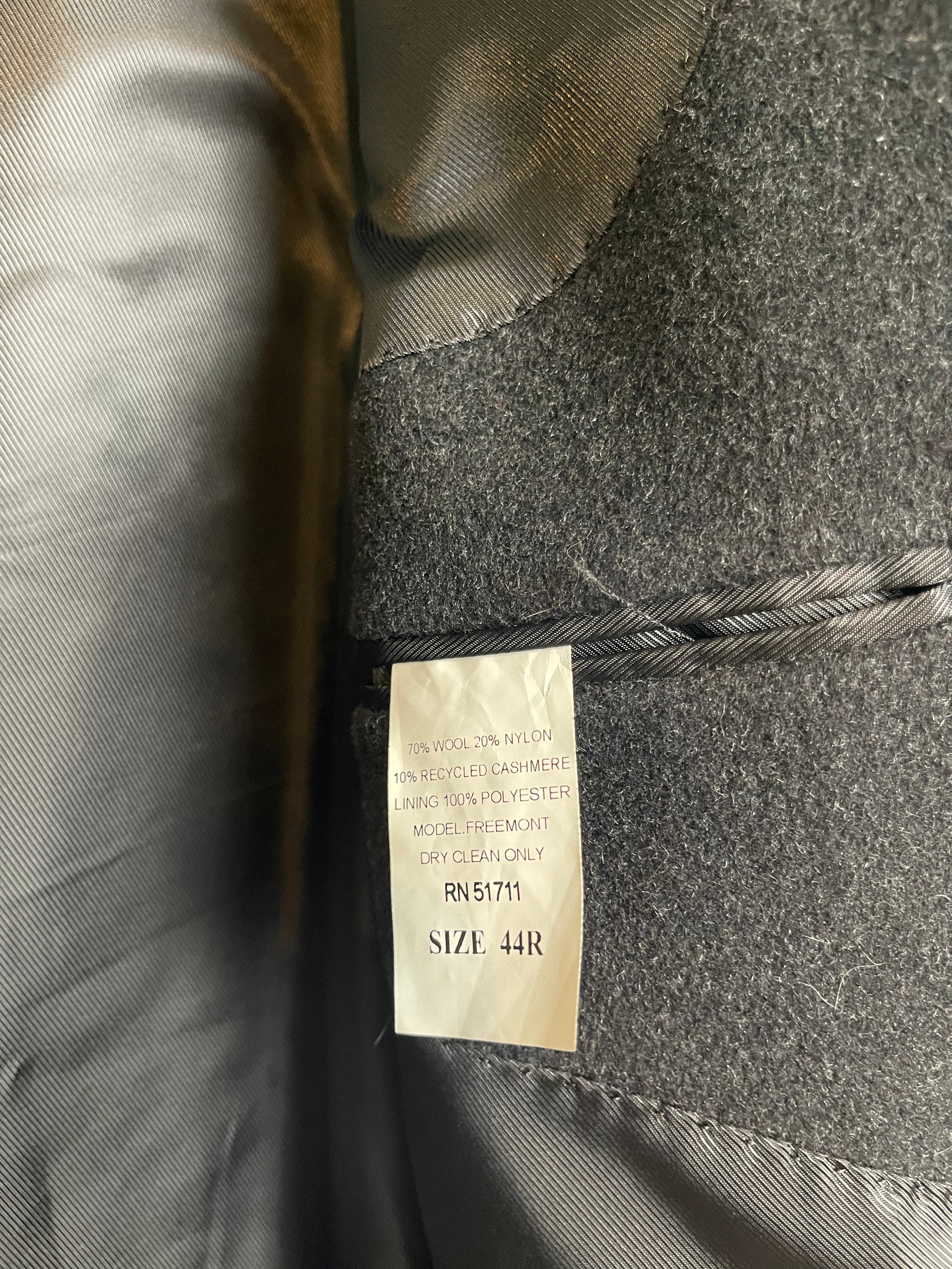 Vintage Menswear Charcoal Gray Wool Trench sz xl-1x