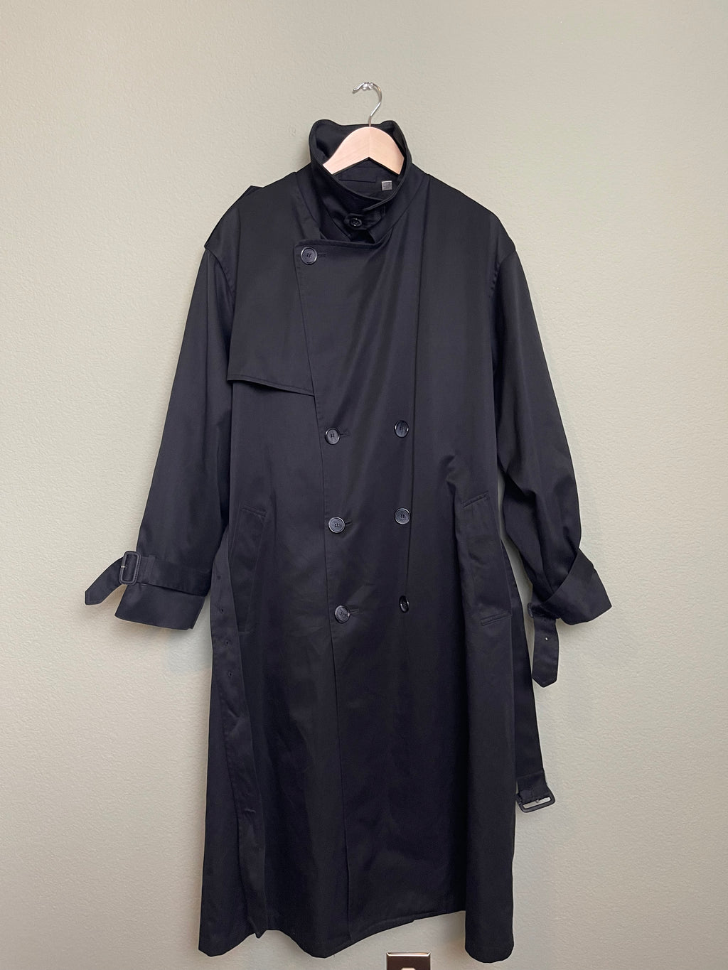 Vintage London Fog Black Trench Coat sz L-xl