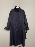 Vintage London Fog Black Trench Coat sz L-xl