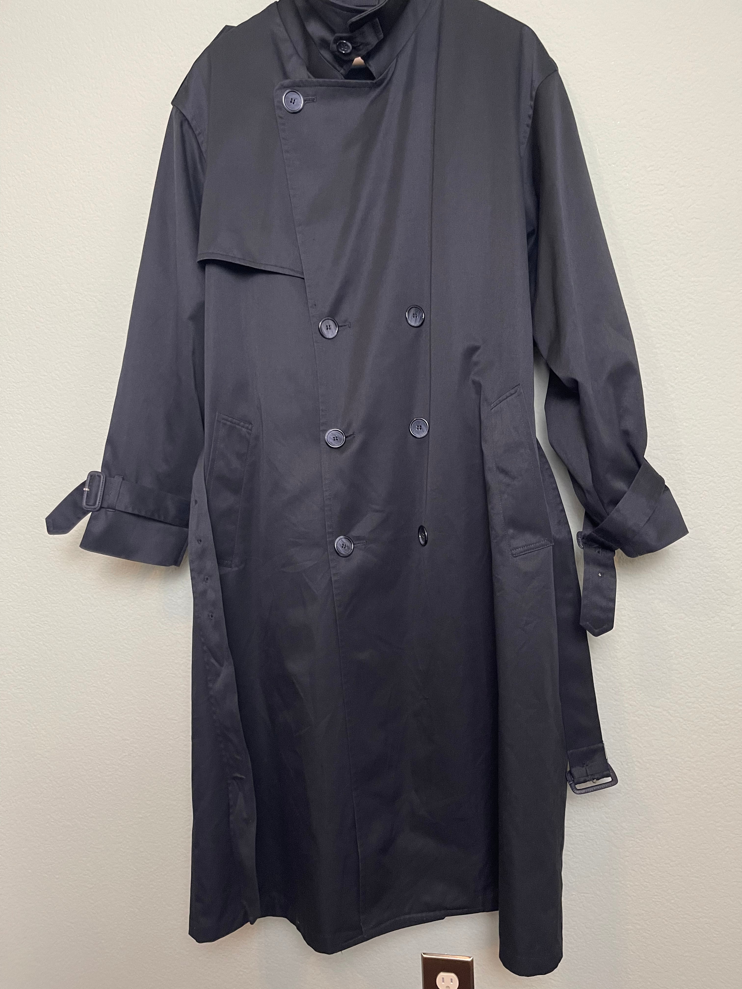 Vintage London Fog Black Trench Coat sz L-xl