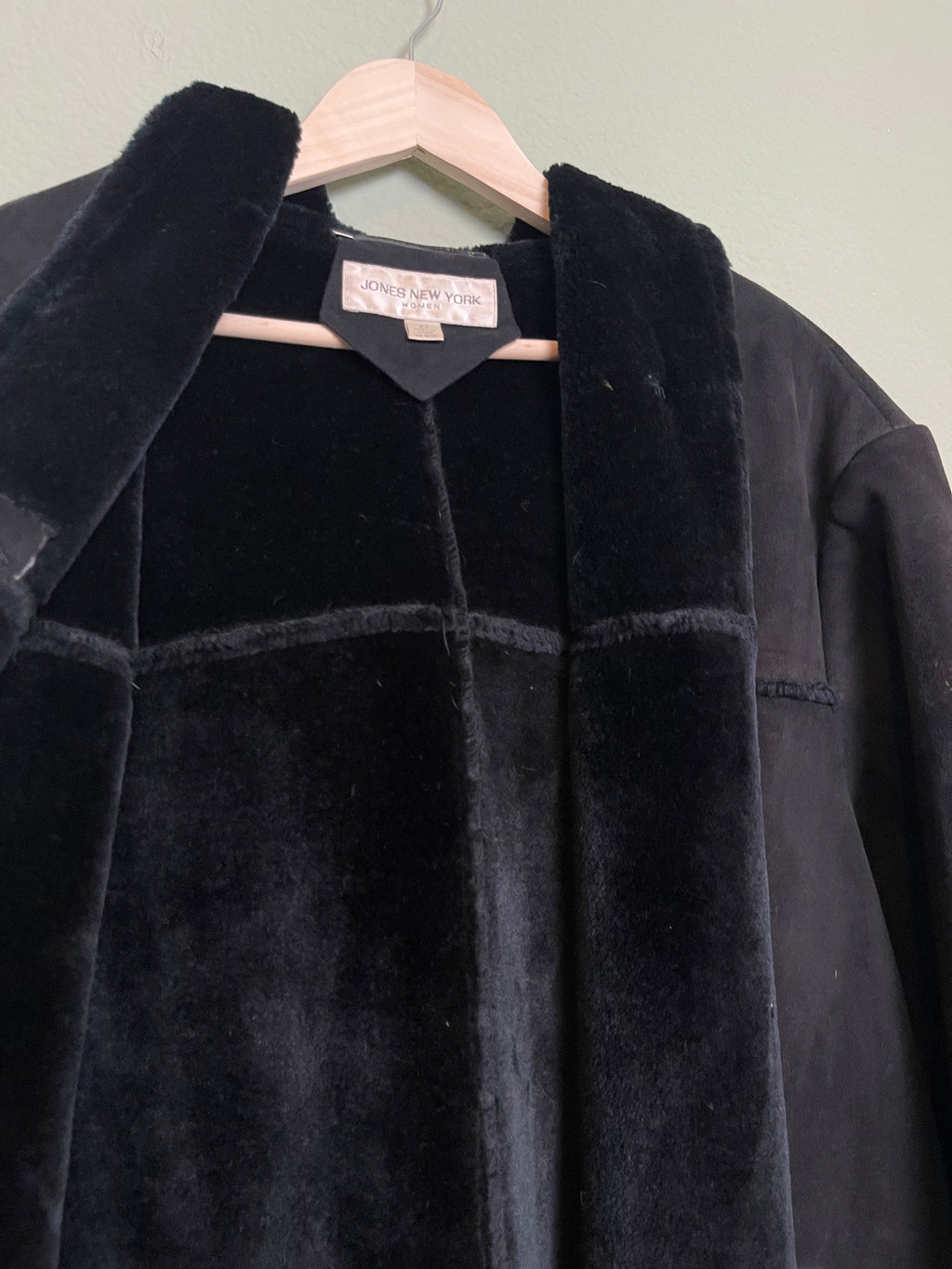 Vintage Jones New York Faux Fur Trench Coat sz 2x