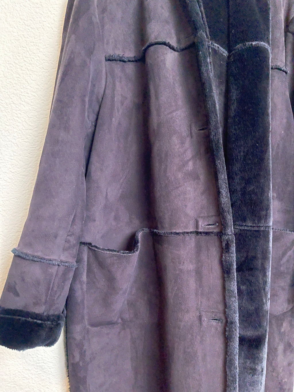 Vintage Jones New York Faux Fur Trench Coat sz 2x
