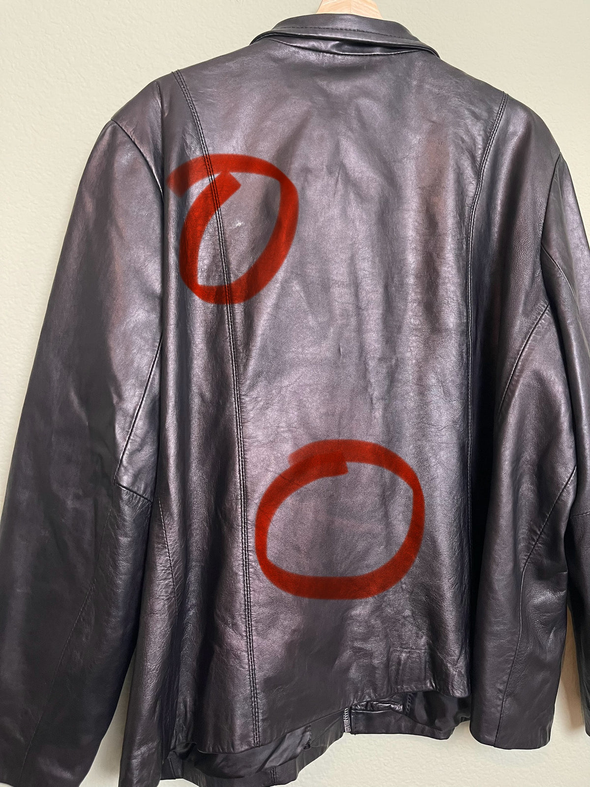 Vintage 90s/00's Black Leather Zip Up Jacket sz xl-2x