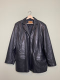 Vintage Black Leather Jacket sz xl-2x
