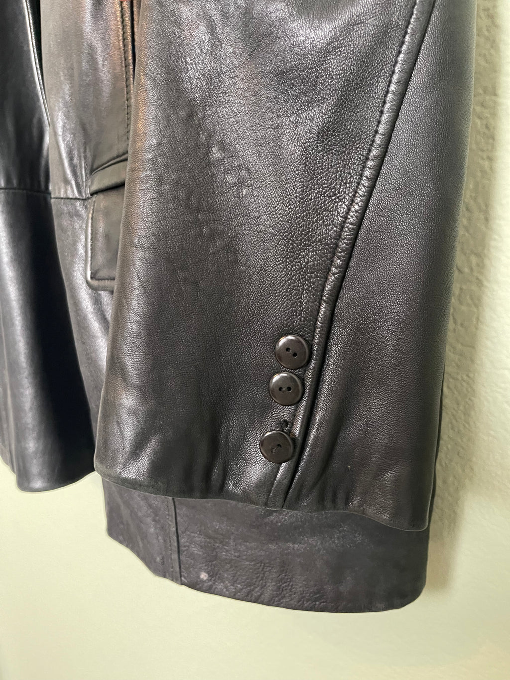 Vintage Black Leather Jacket sz xl-2x
