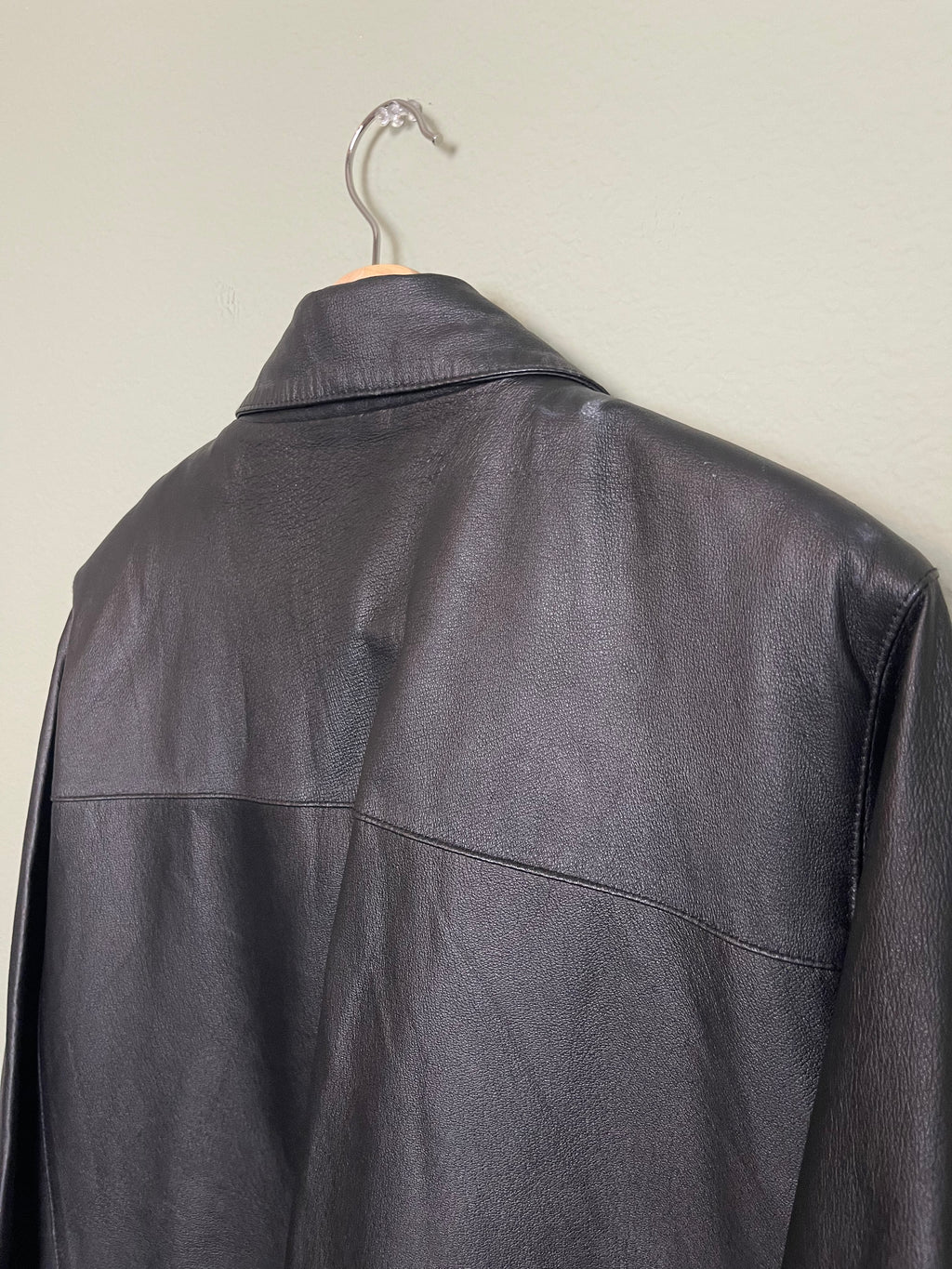 Vintage Longline Leather Jacket sz xl-2x