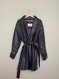 Vintage Wrap Front Leather Jacket sz xl-1x
