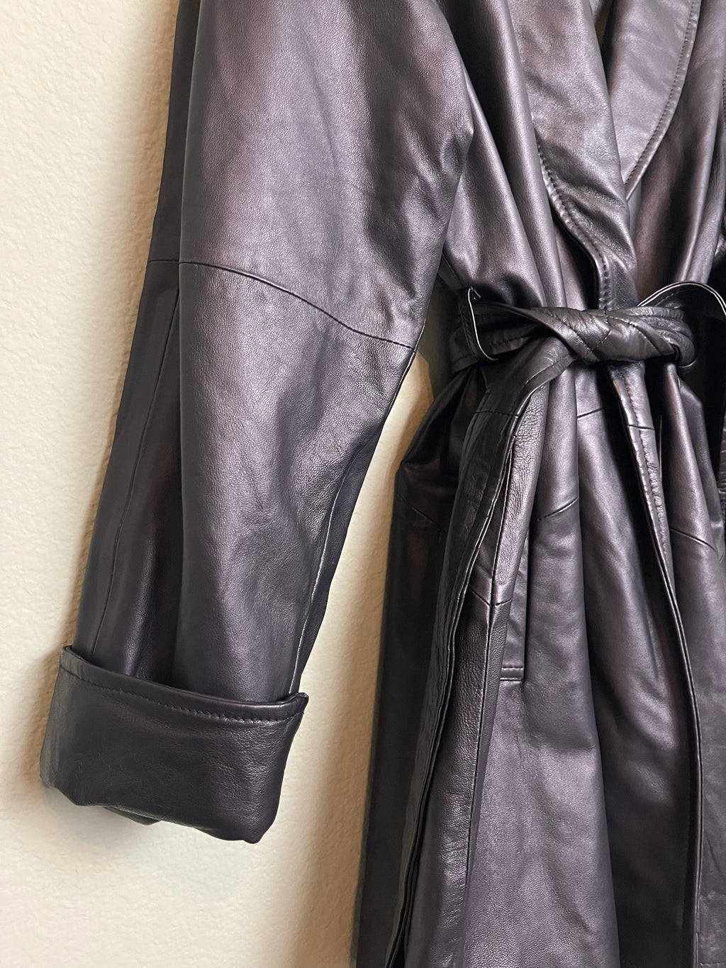 Vintage Wrap Front Leather Jacket sz xl-1x