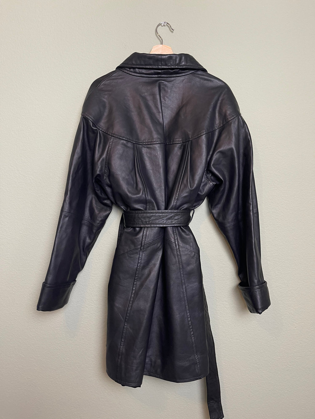 Vintage Wrap Front Leather Jacket sz xl-1x