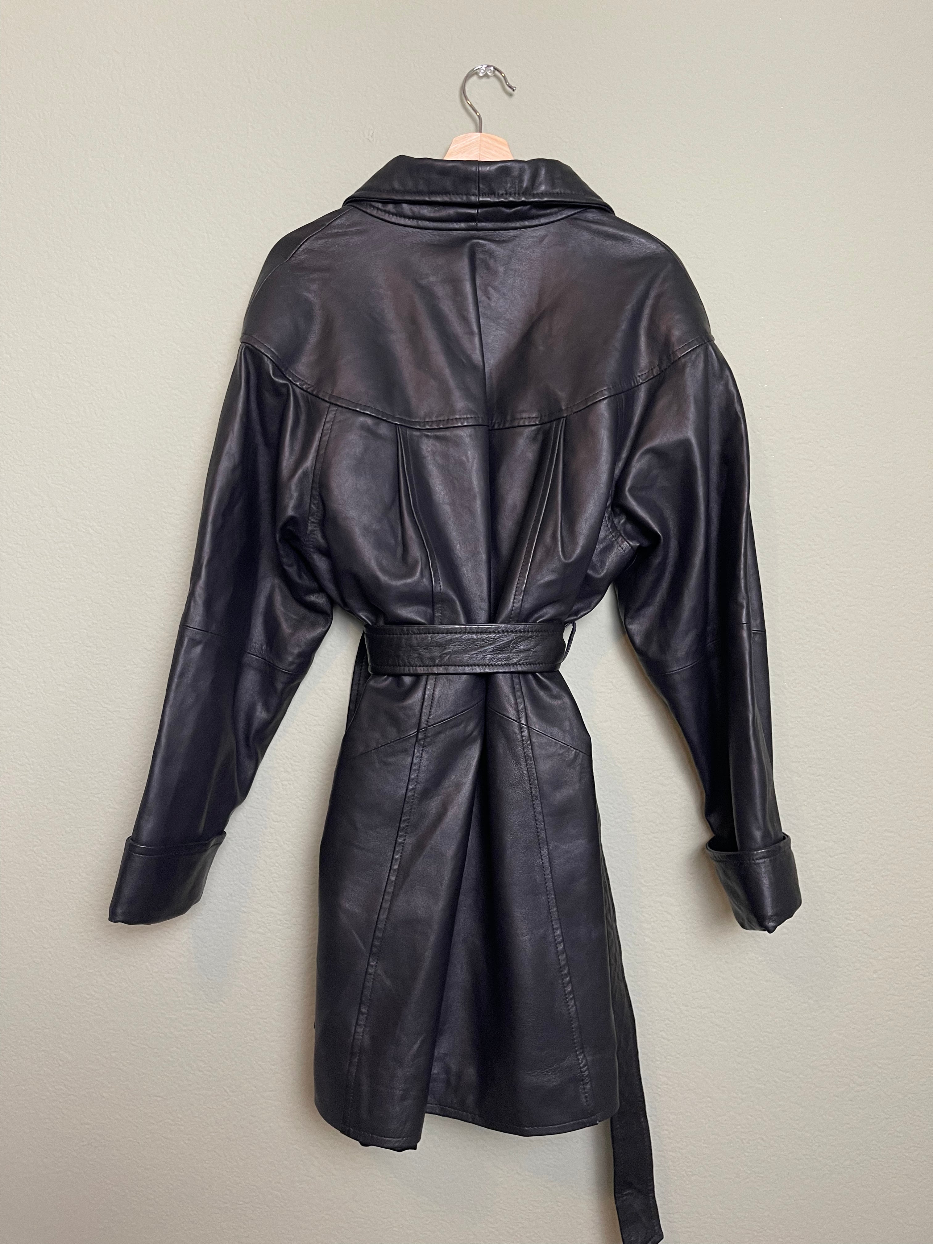 Vintage Wrap Front Leather Jacket sz xl-1x