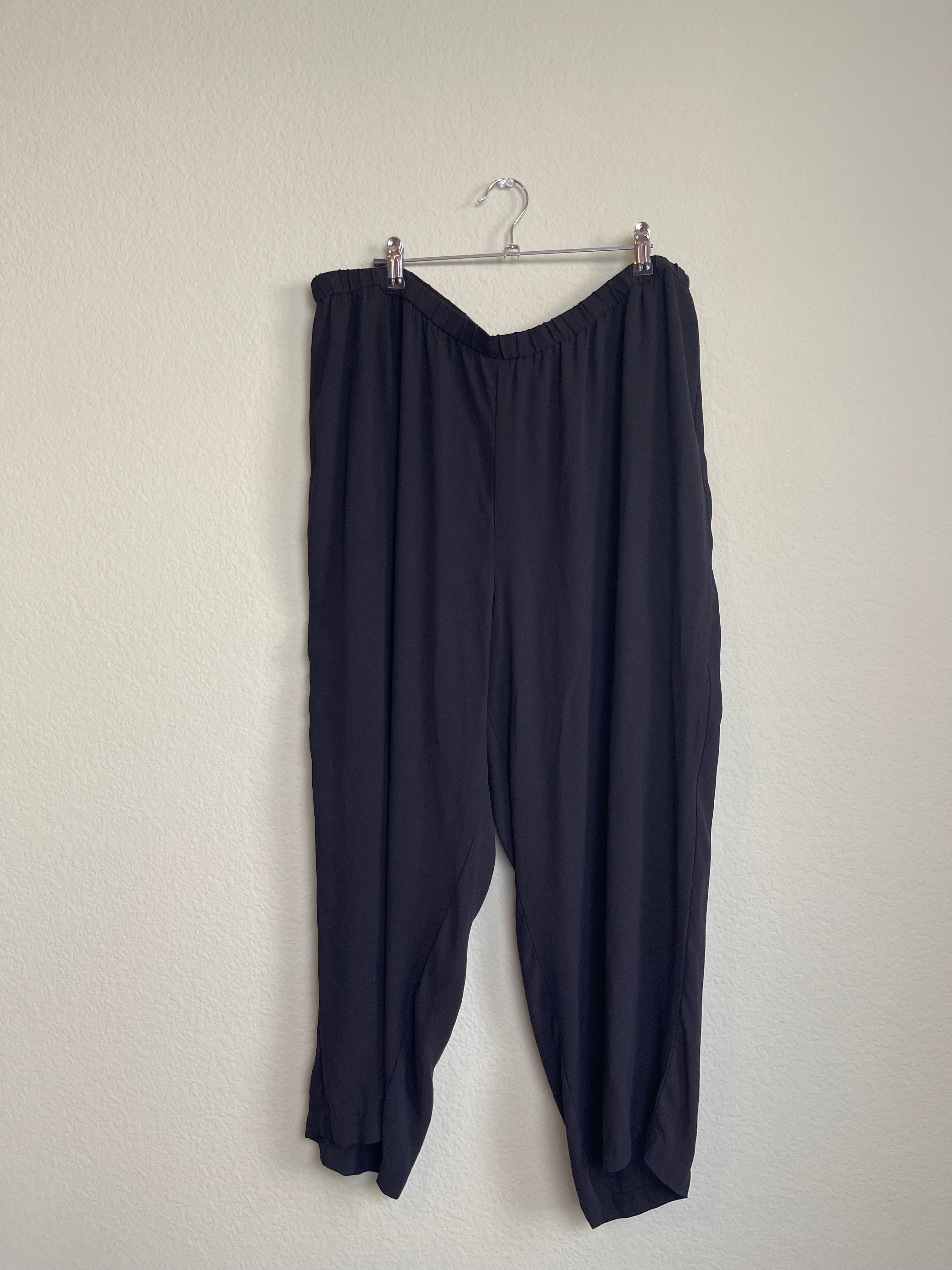 Eileen Fisher 100% Silk Flowy Pant sz xxl