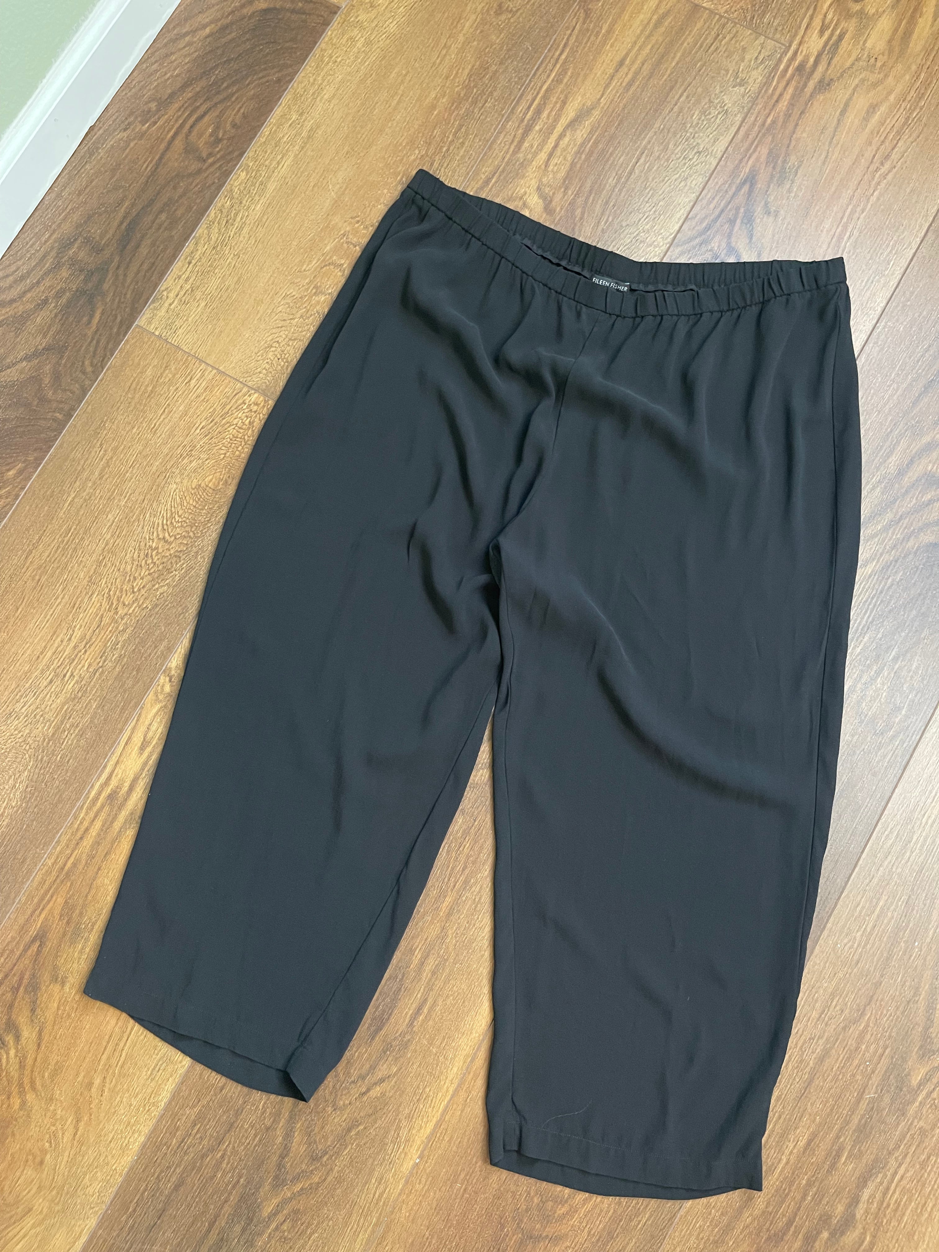 Eileen Fisher 100% Silk Flowy Pant sz xxl